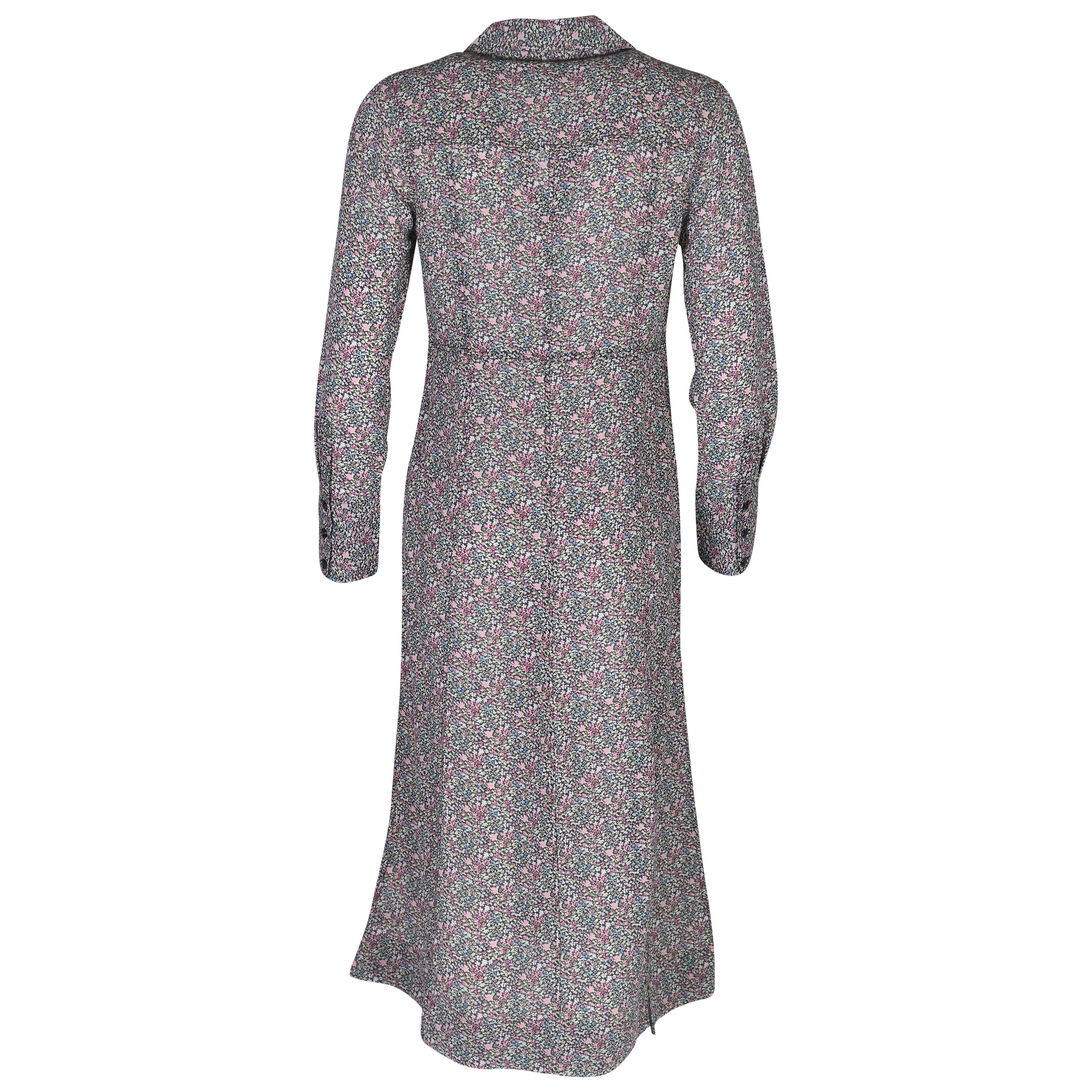 Ganni Long Collar Fitted Shirt Dress 34