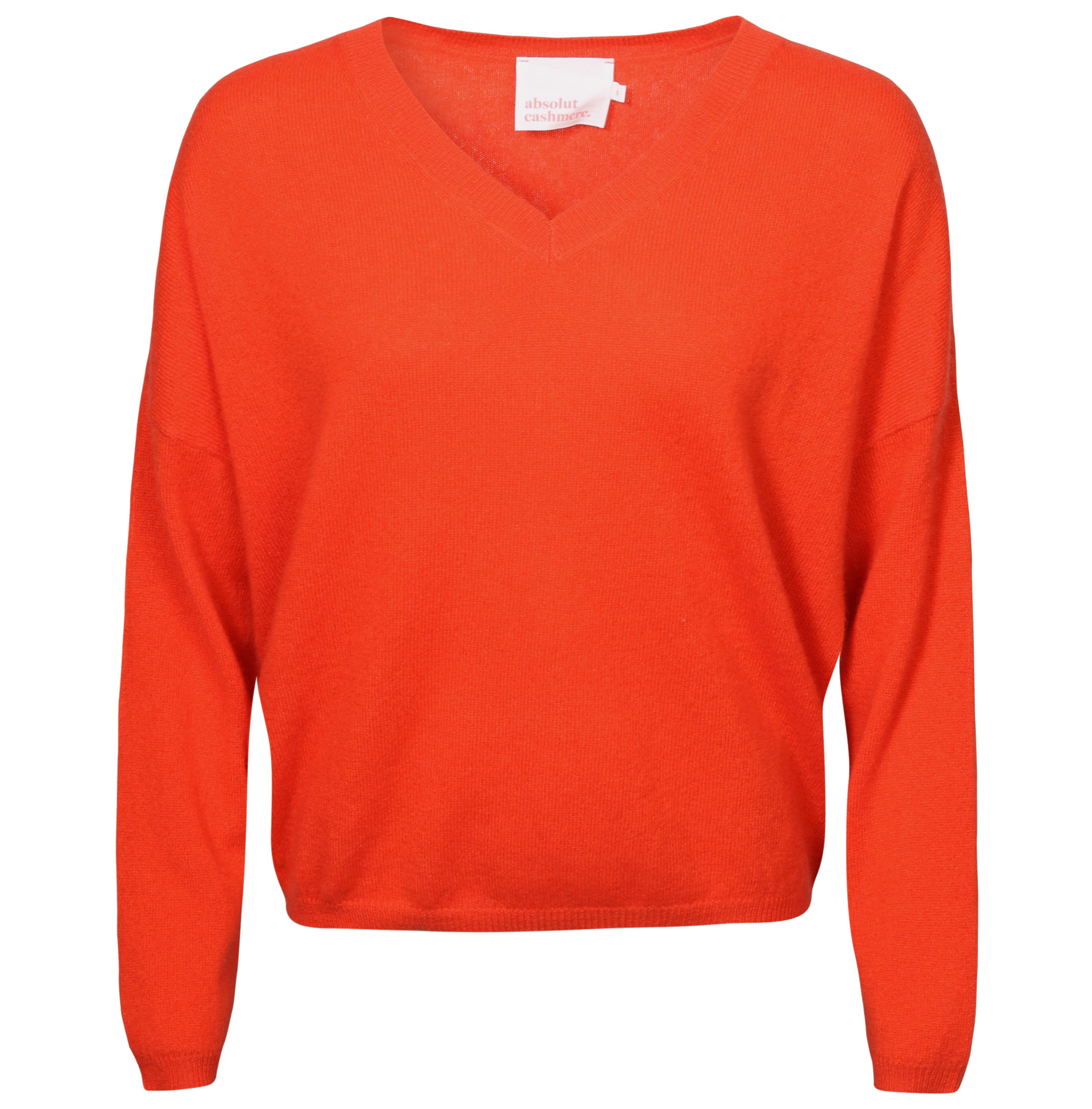 ABSOLUT CASHMERE V-Neck Sweater Alicia in Orange L