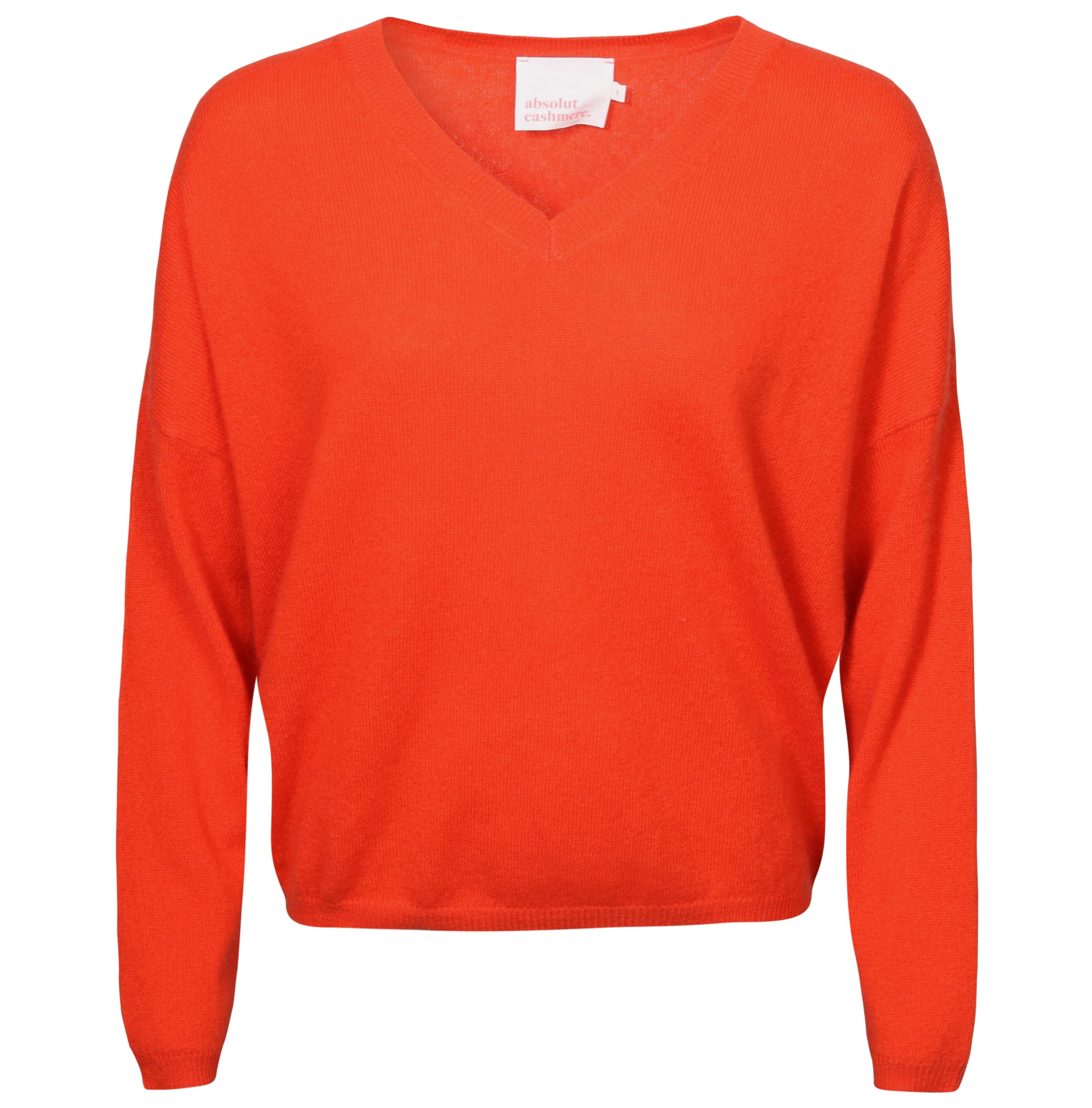 ABSOLUT CASHMERE V-Neck Sweater Alicia in Orange XS