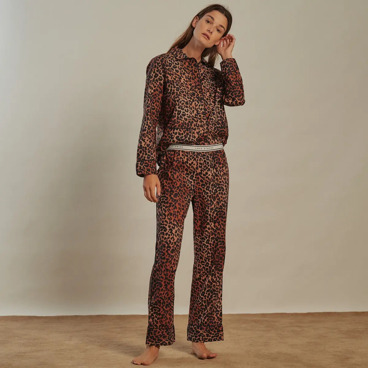 Love Stories Cover Up Pyjama Set Joe and Weekend Leopard M