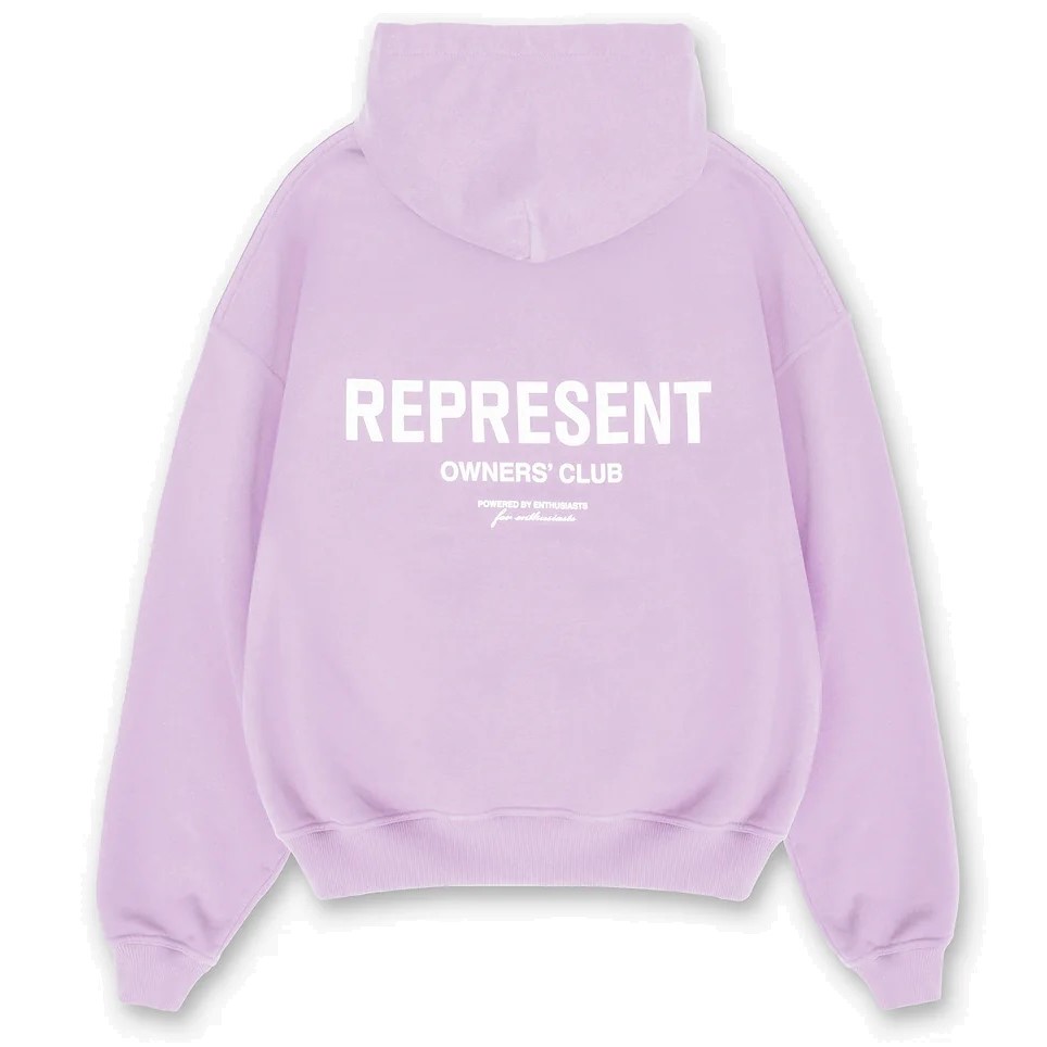 REPRESENT Owners Club Hoodie in Pastel Lilac XXL