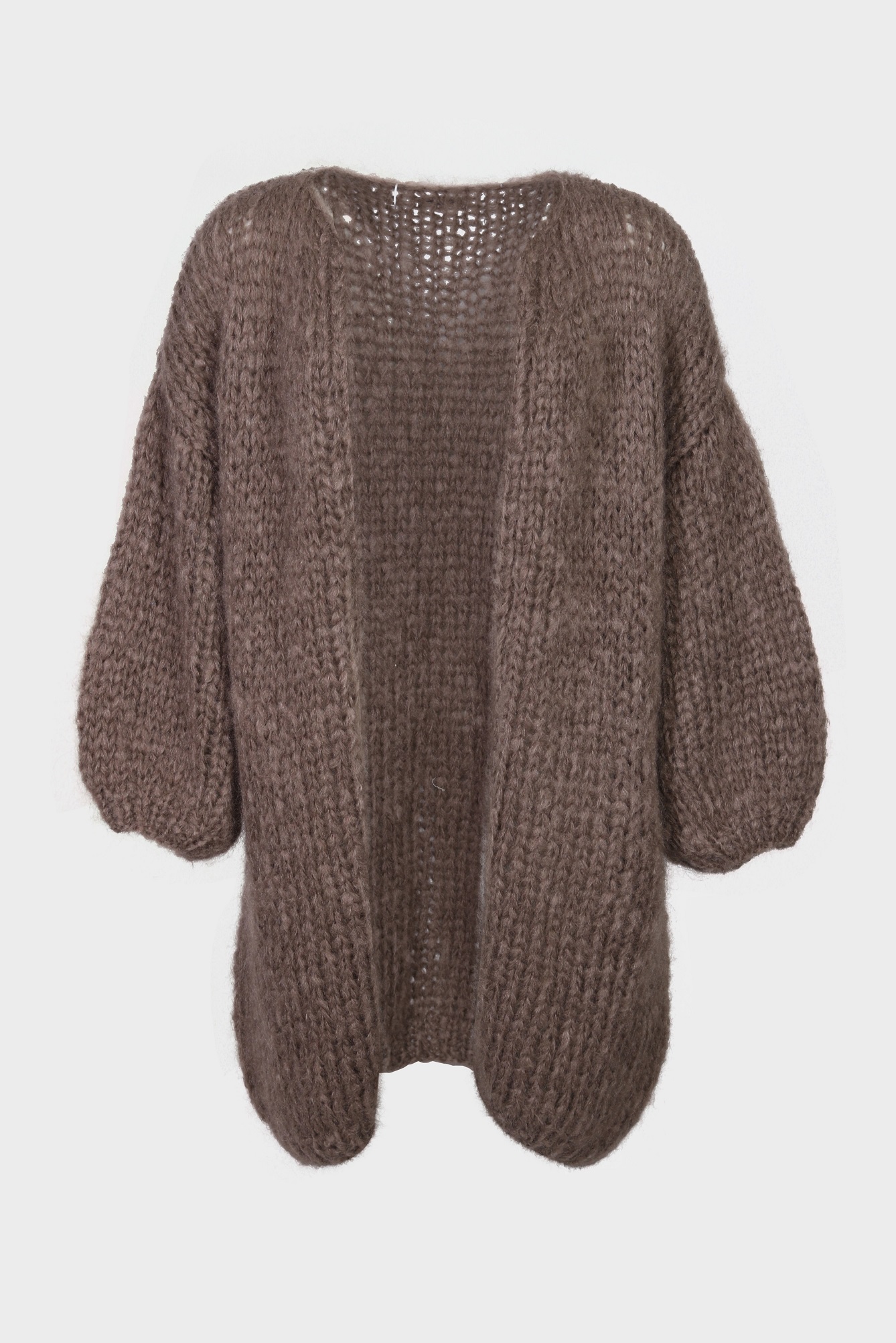 MAIAMI Short Knit Coat in Brown S/M
