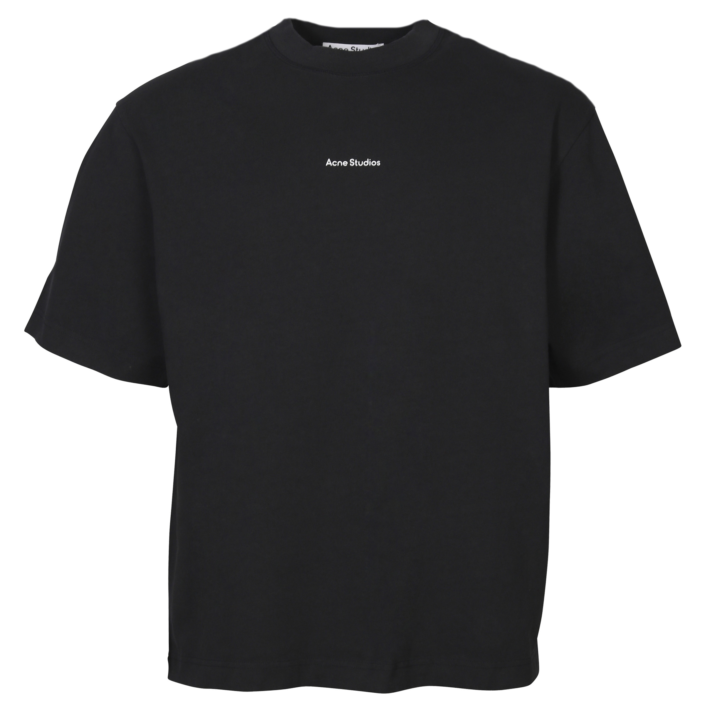 ACNE STUDIOS Loose Fit Stamp T-Shirt in Washed Black
