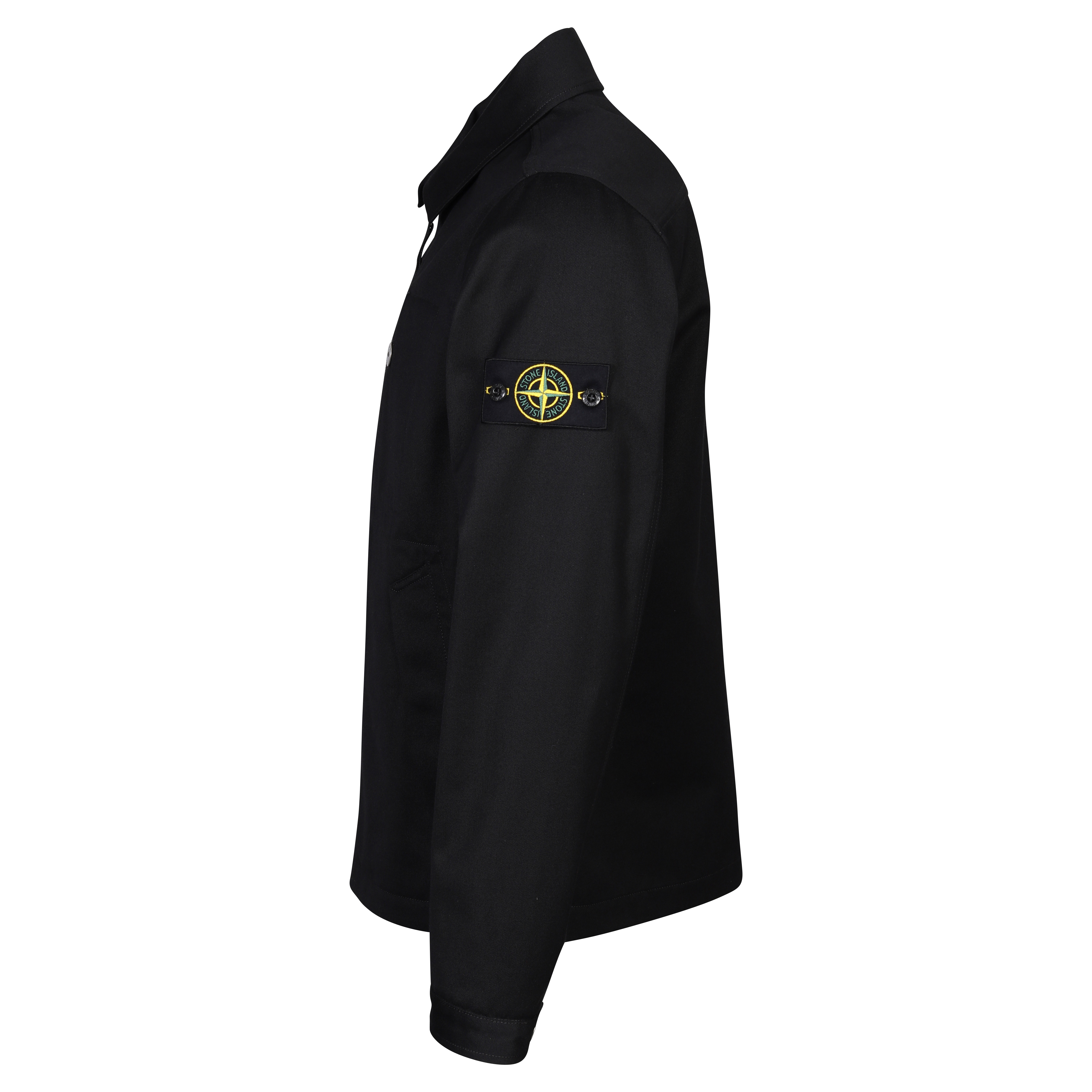 Stone Island Workwear R-Gabardine Overshirt Jacket in Black