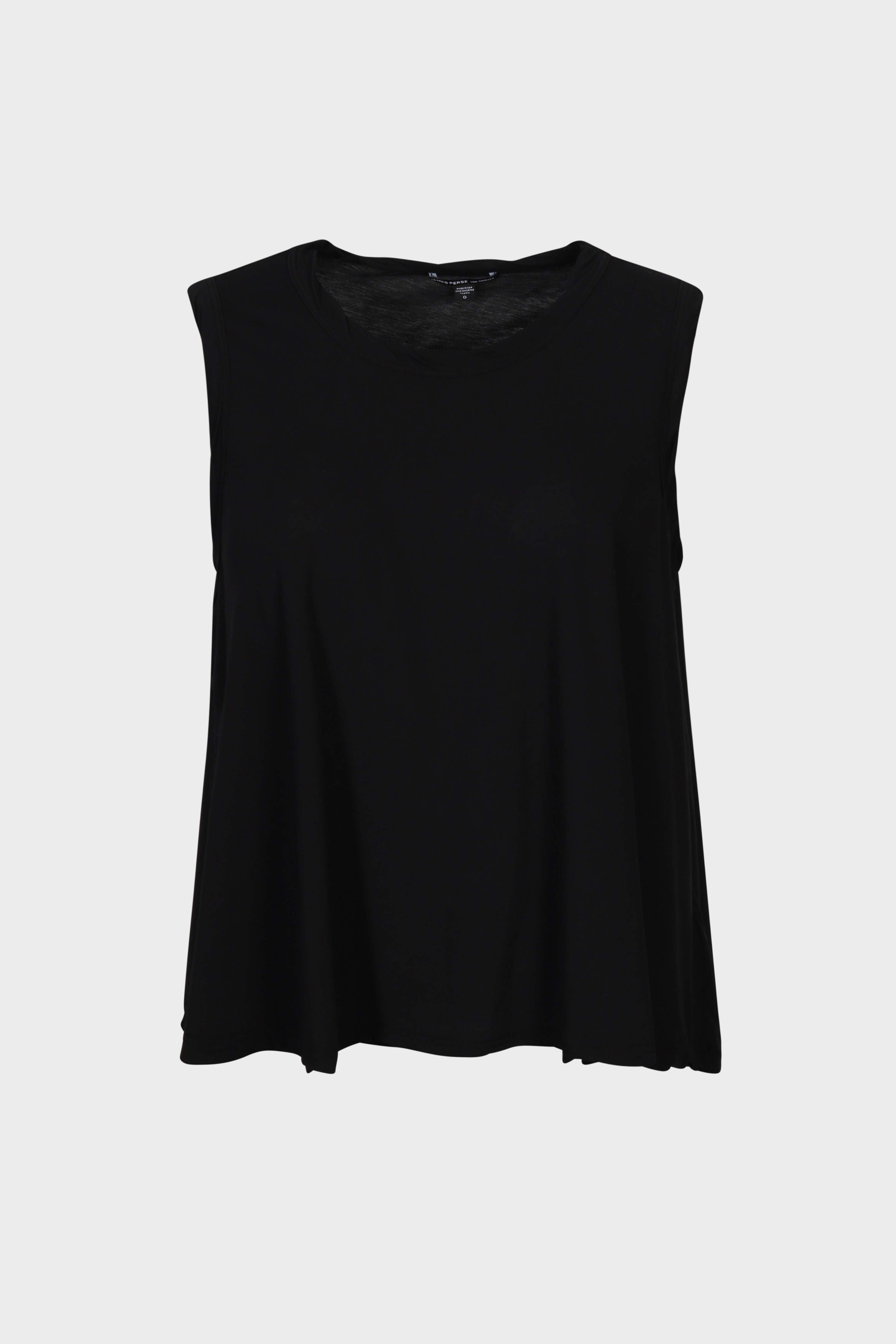 JAMES PERSE High Gauge A-Line Tank in Black JAMES PERSE High Gauge A-Line Tank in Black