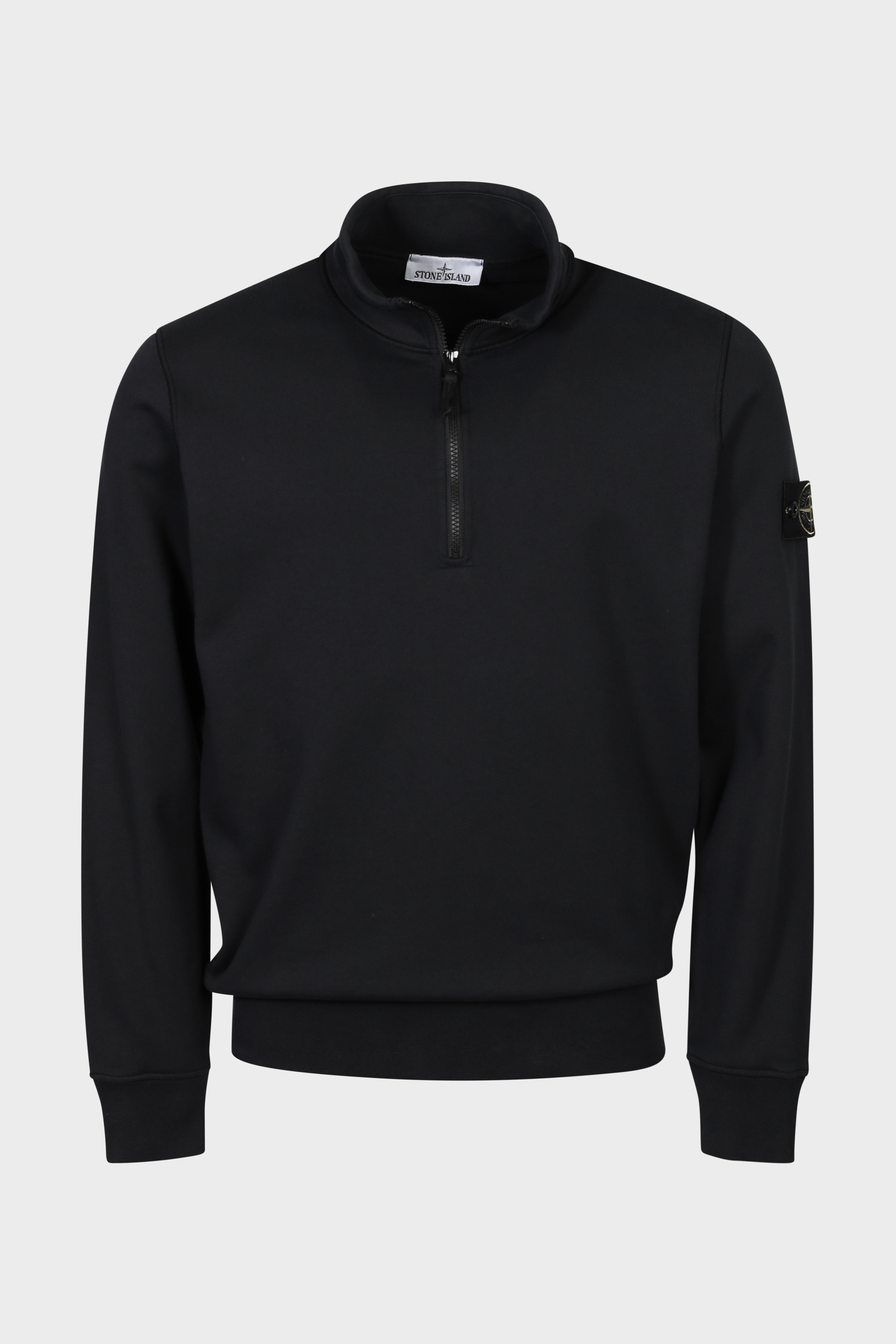 STONE ISLAND Half Zip Sweatshirt in Black