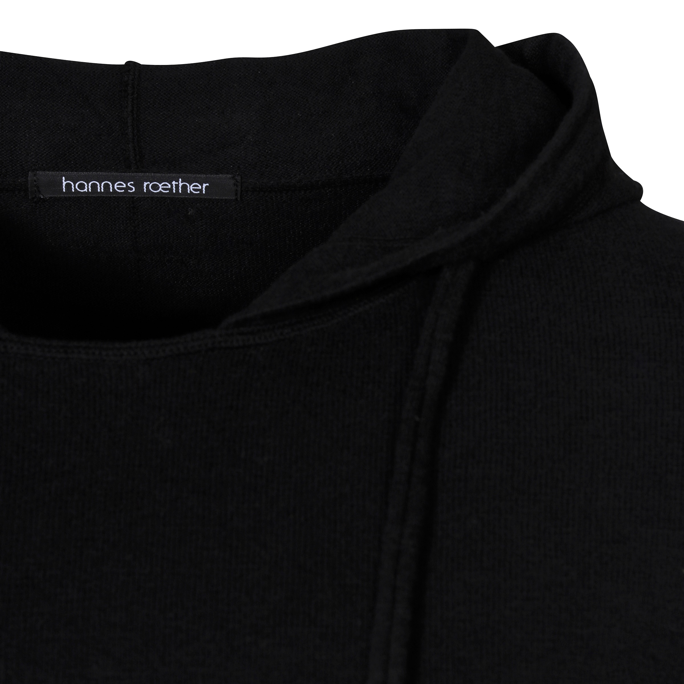 Hannes Roether Knit Hoodie in Black
