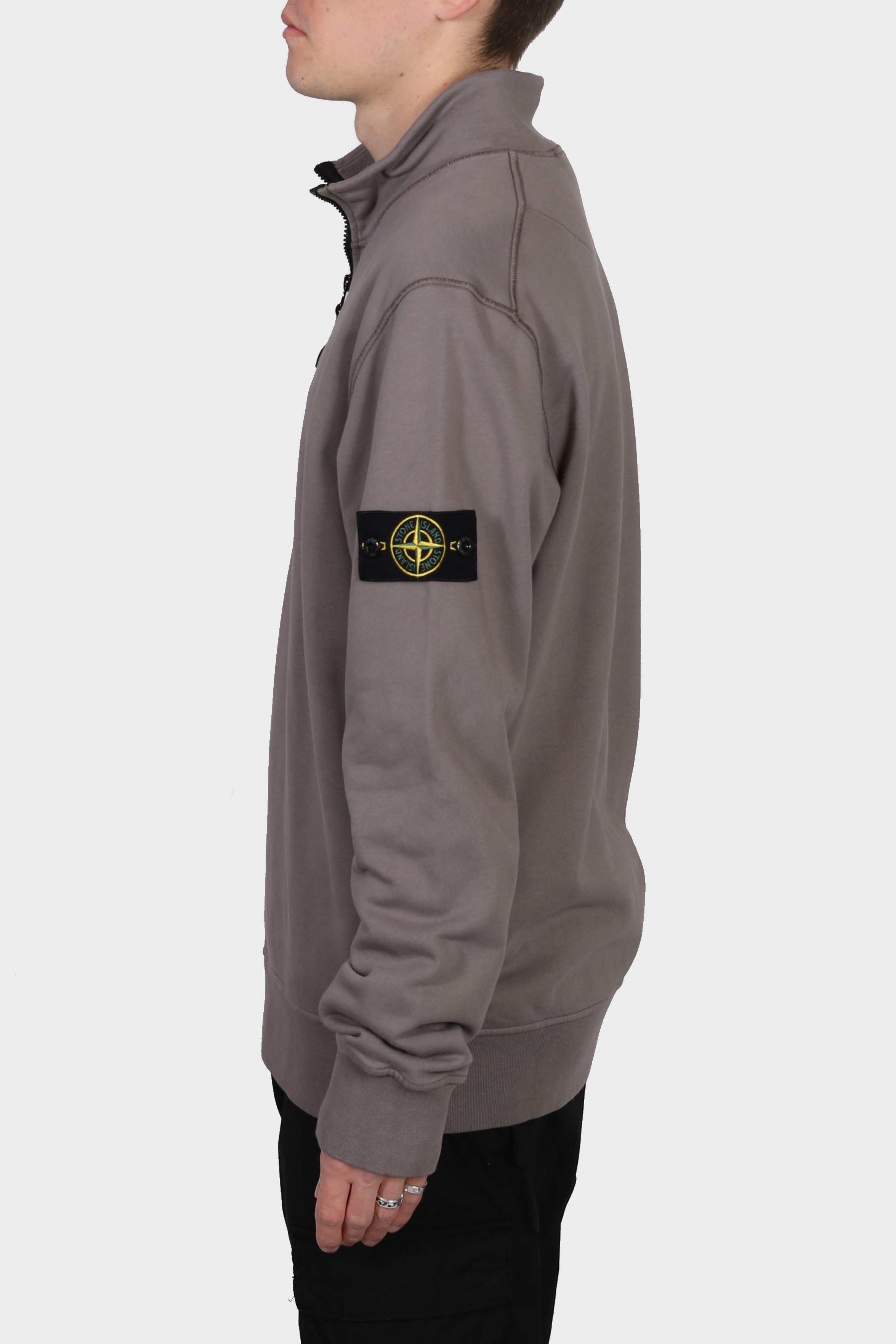 STONE ISLAND Half Zip Sweatshirt in Brown S