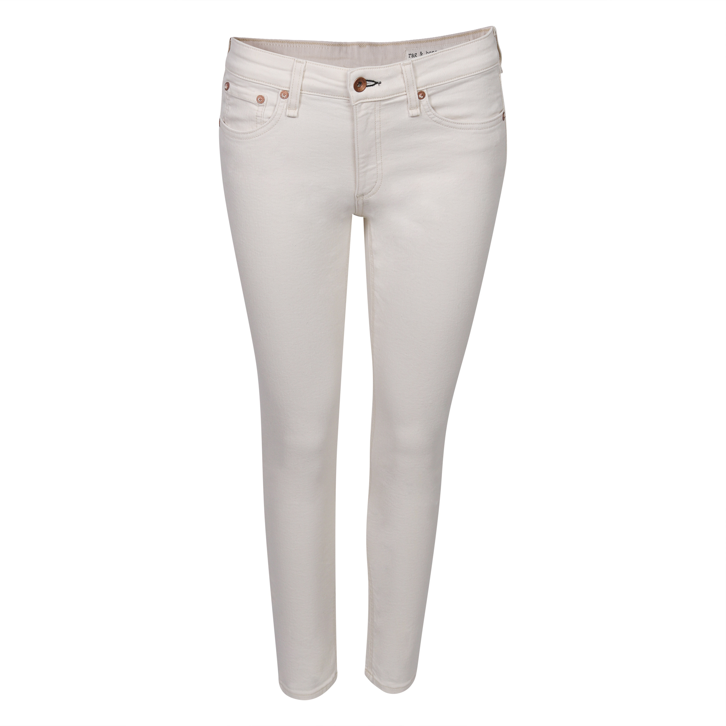 Rag & Bone Midrise Jeans Cate Ankle Skinny Ecru