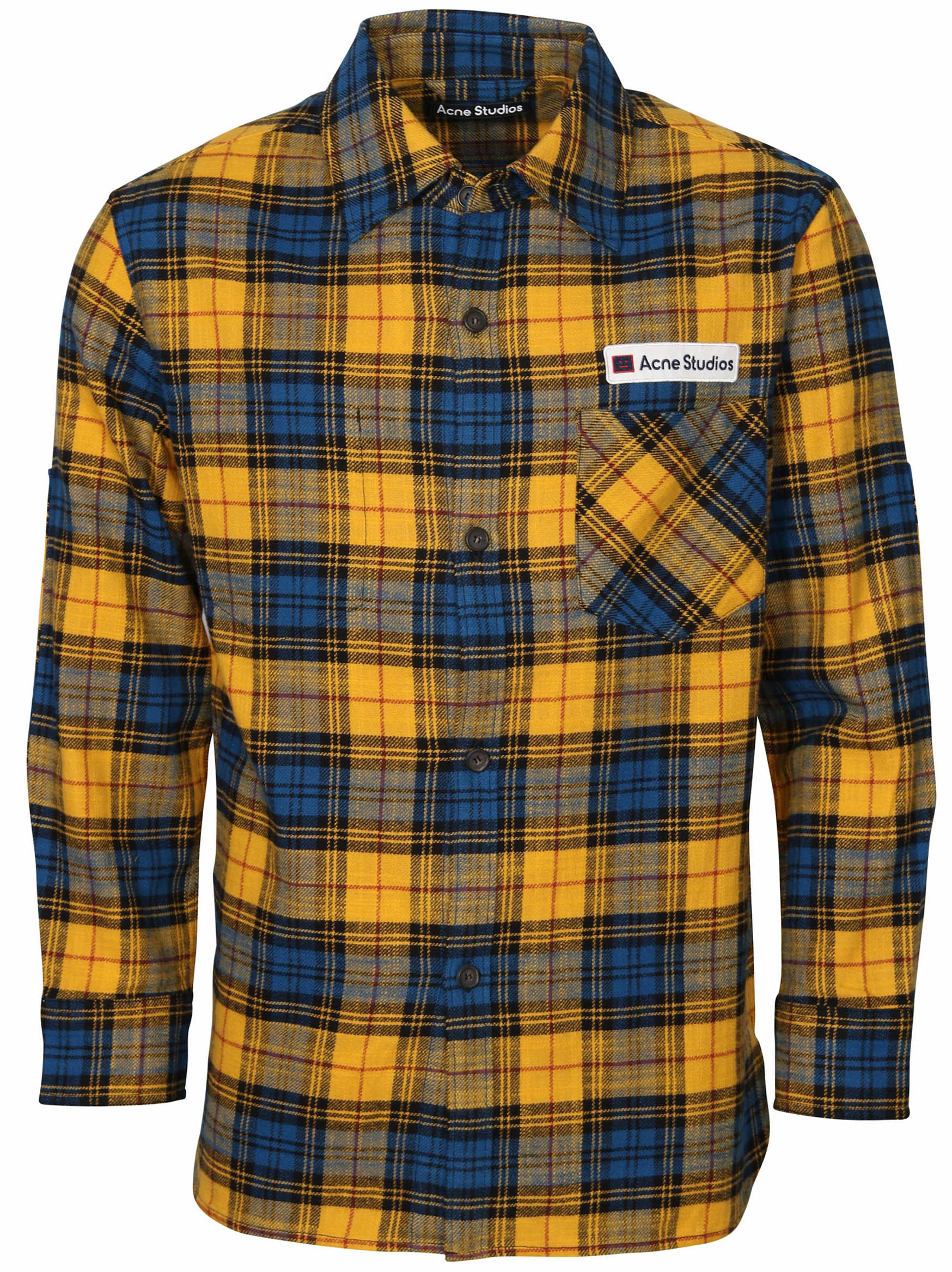 Acne Studios Check Overshirt Salak Flannel Face Yellow/Black