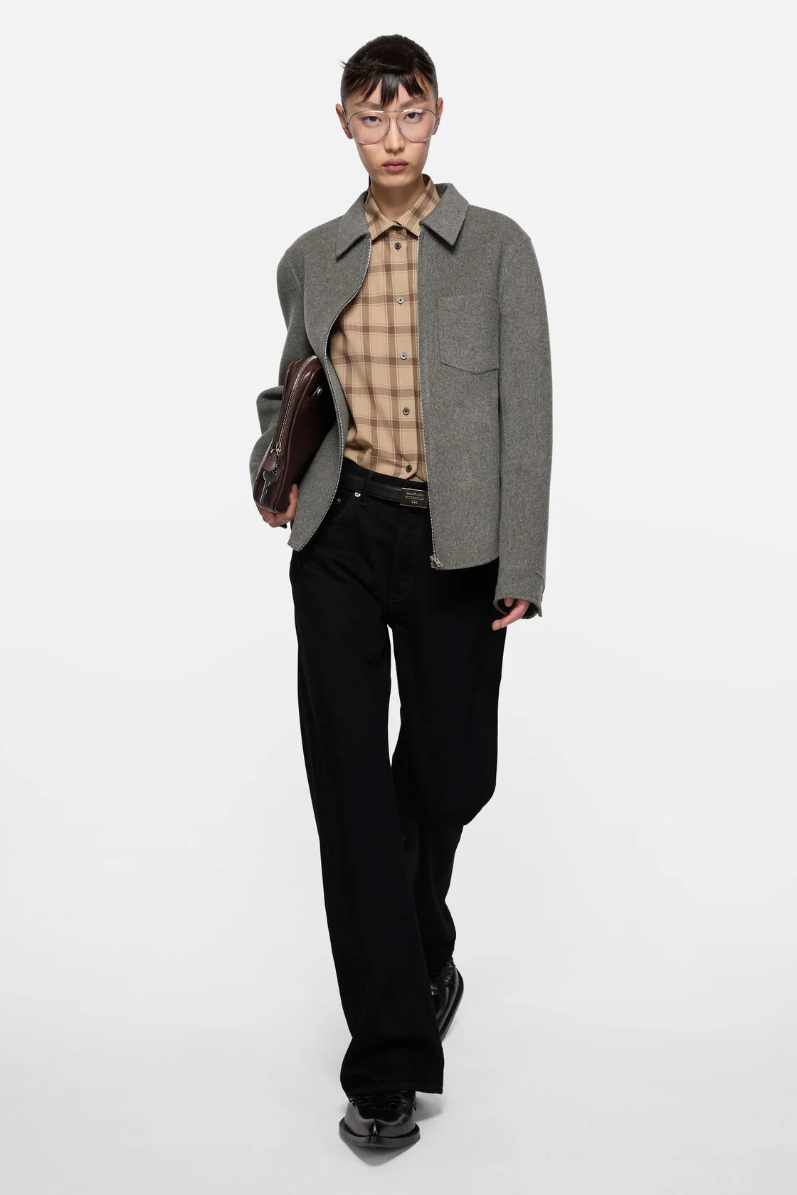 ACNE STUDIOS Wool Jacket in Vintage Grey Melange