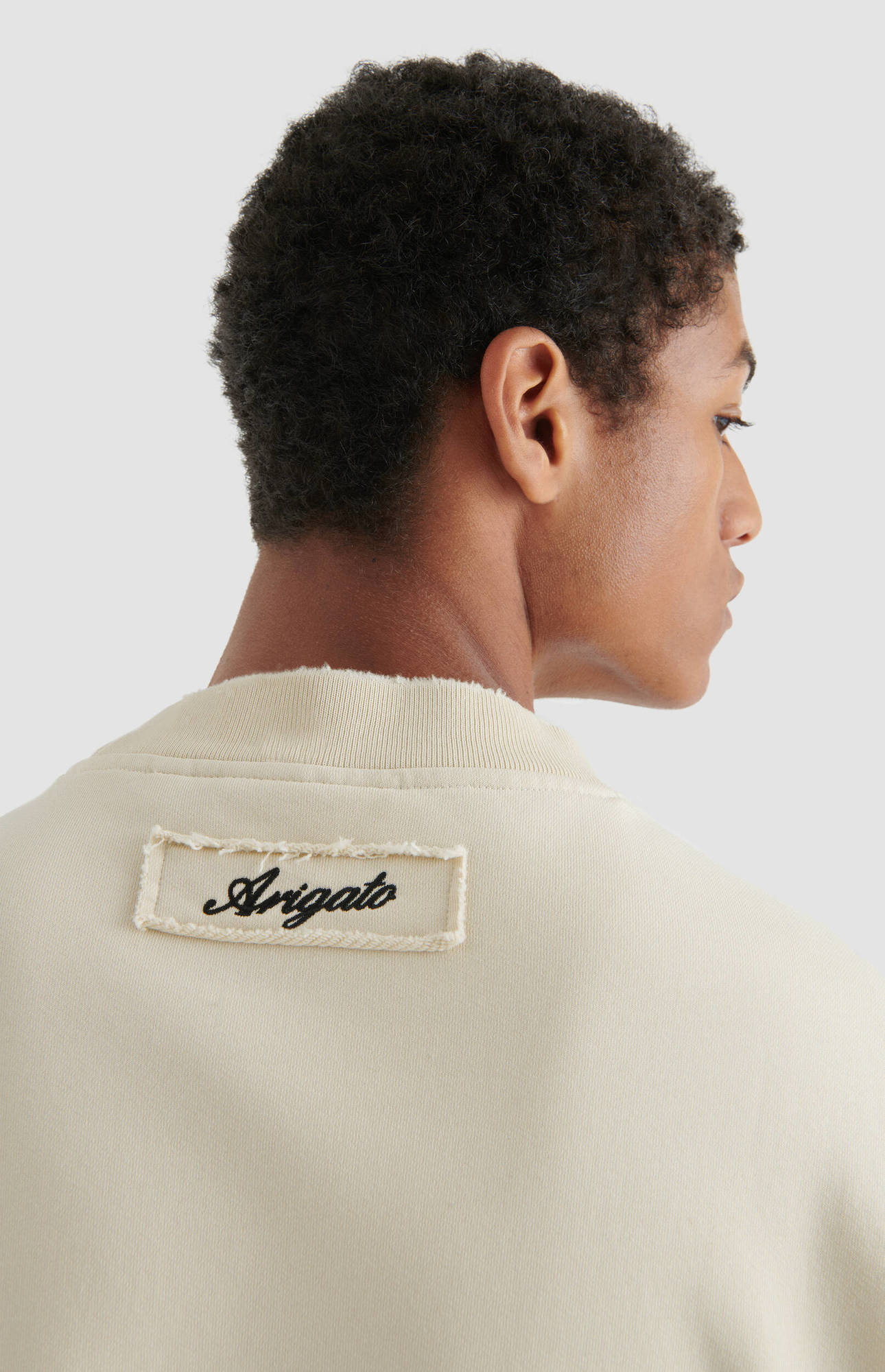 AXEL ARIGATO Vista Distressed Sweatshirt in Beige M