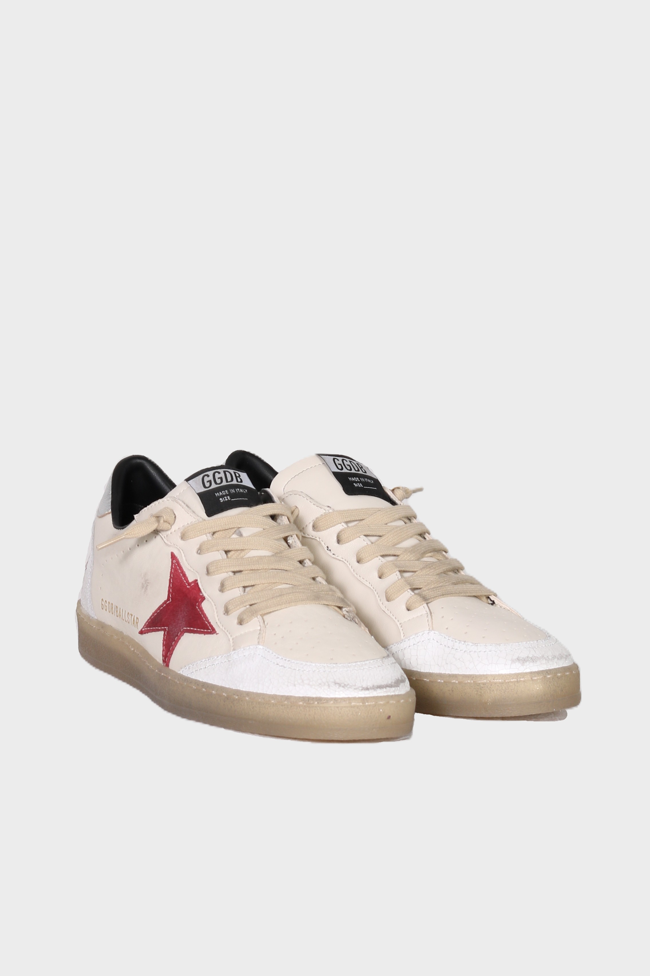 GOLDEN GOOSE Ballstar Cream/Red