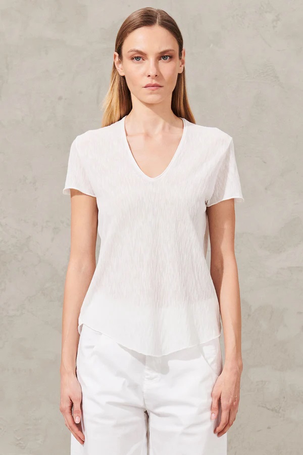 TRANSIT PAR SUCH V-Neck T-Shirt in White L