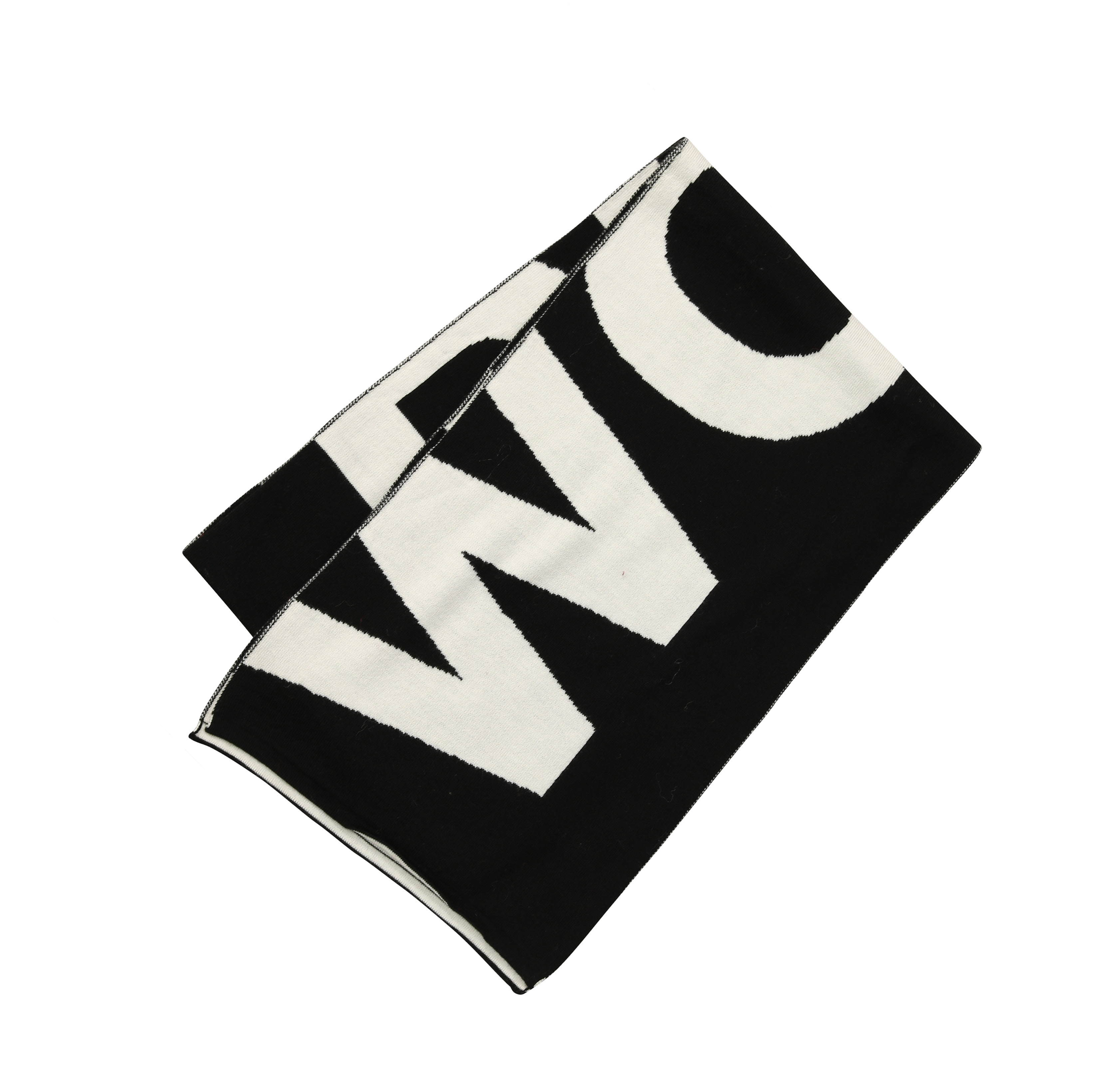 Woolrich Piquet Wool Logo Scarf