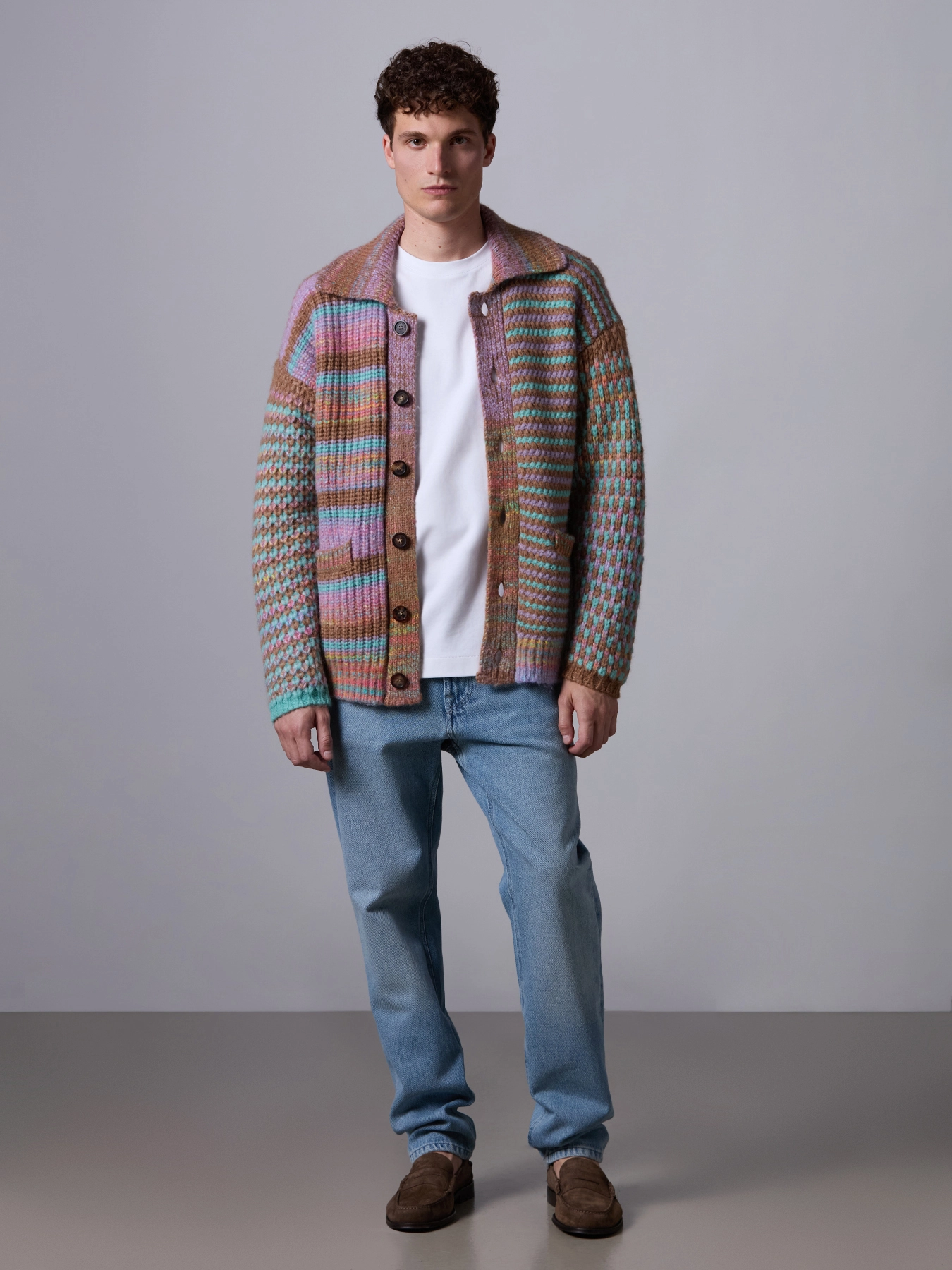 ROBERTO COLLINA Knit Cardigan Multicolor