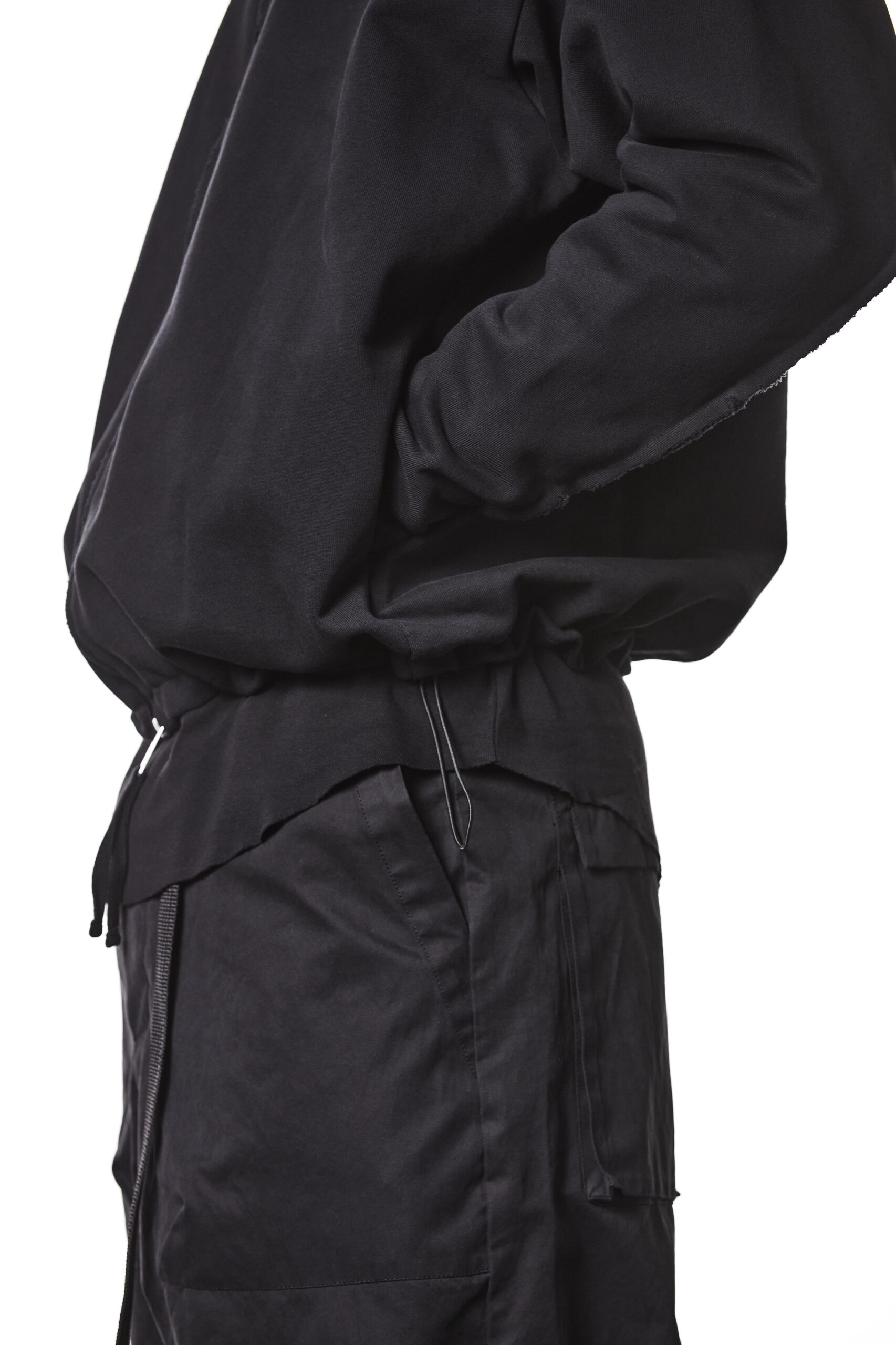 THOM KROM Oversize Zip Hoodie in Black