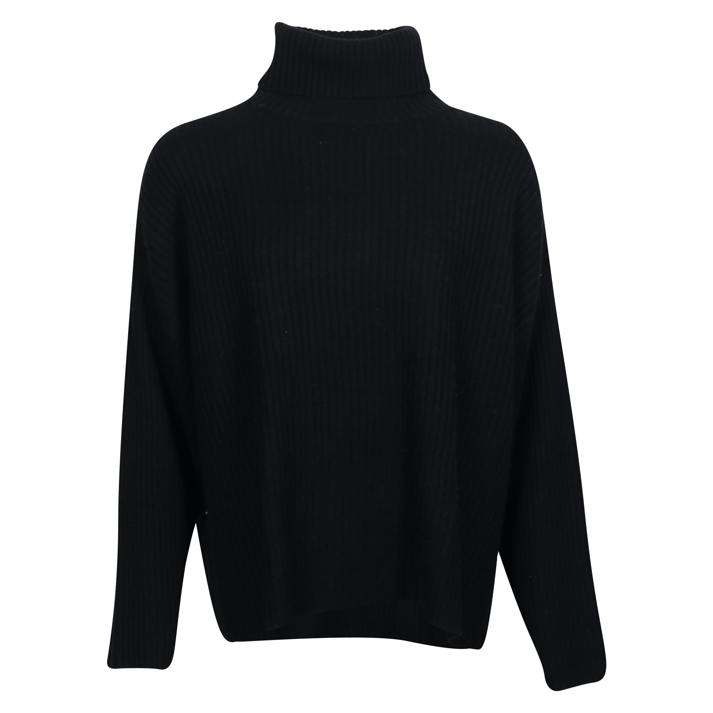 Flona Cashmere Turtle Neck Sweater in Black
