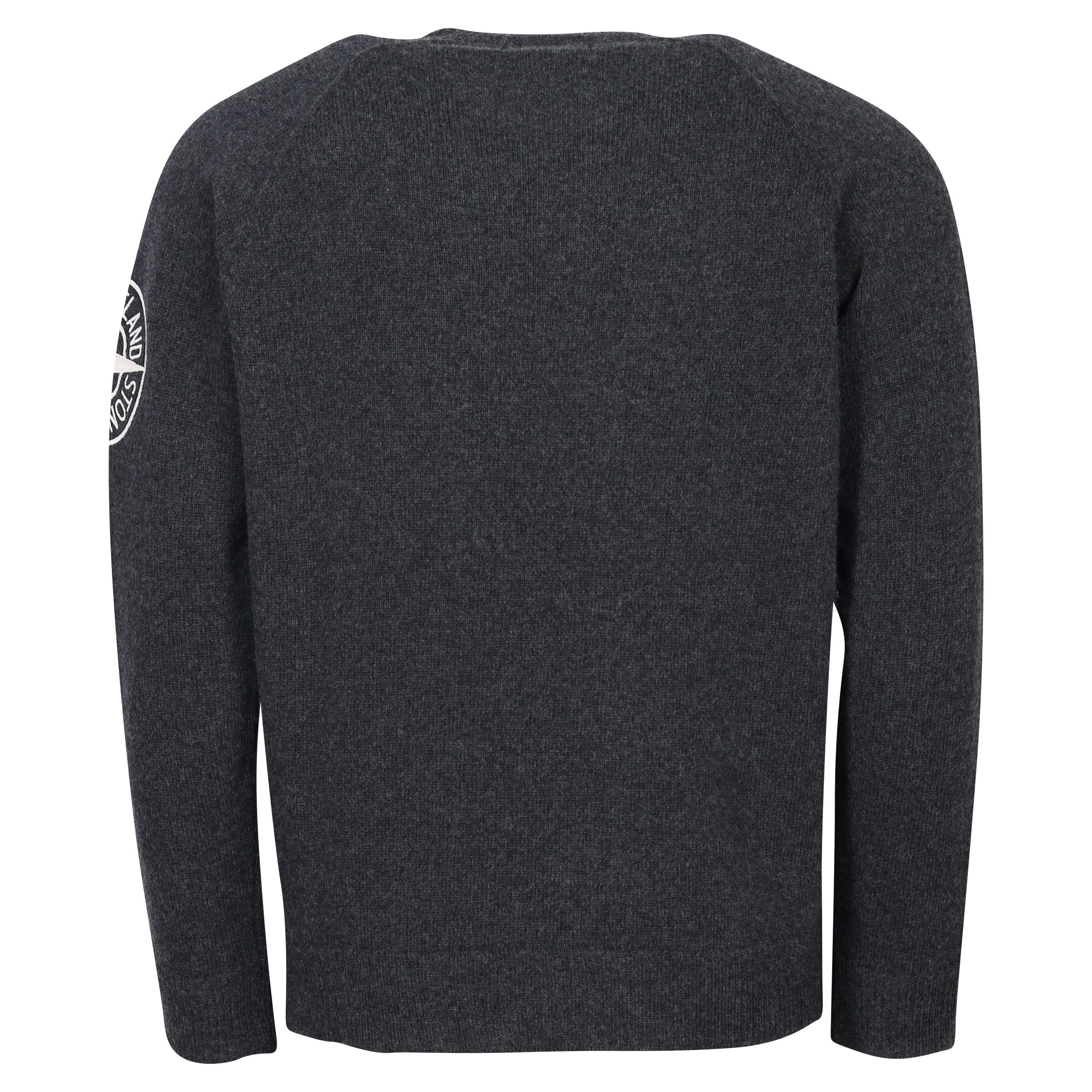 Stone Island Crew Neck Knit Sweater Dark Grey Melange