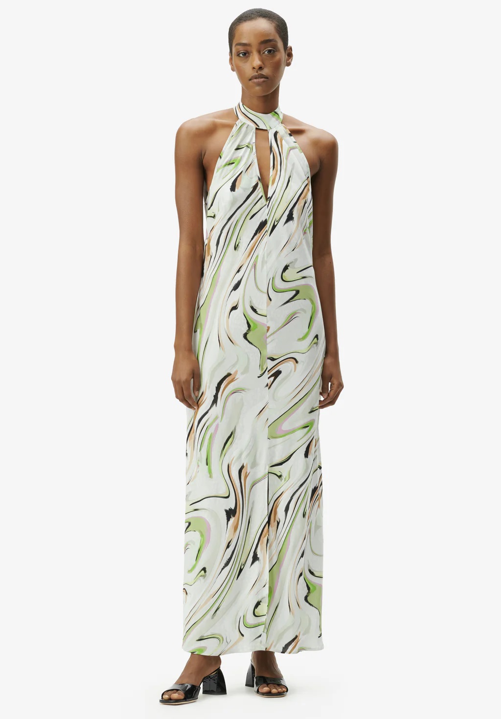 LALA BERLIN Dress Deney Marble Wave Green