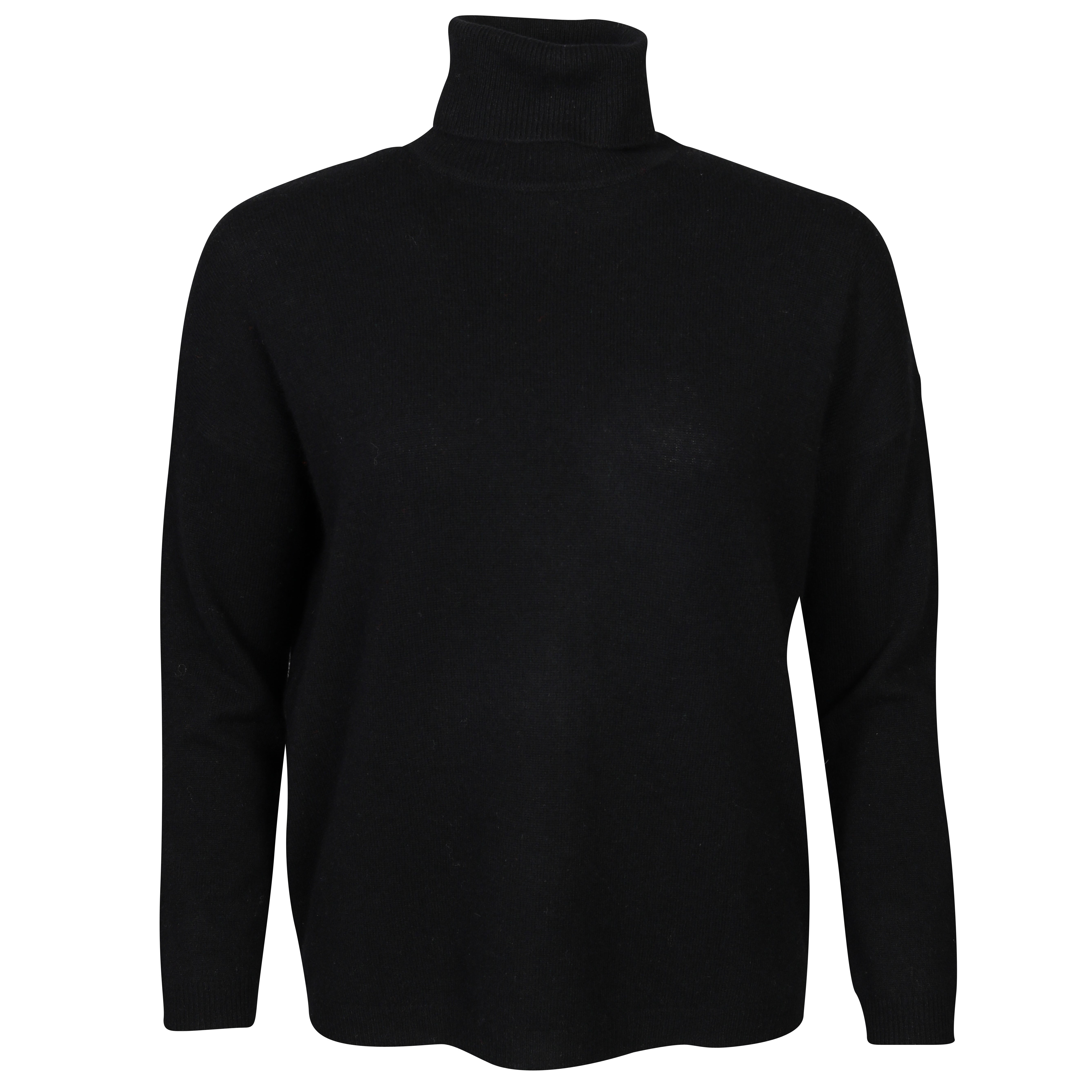 Absolut Cashmere Ambre Turtle Neck in Noir S