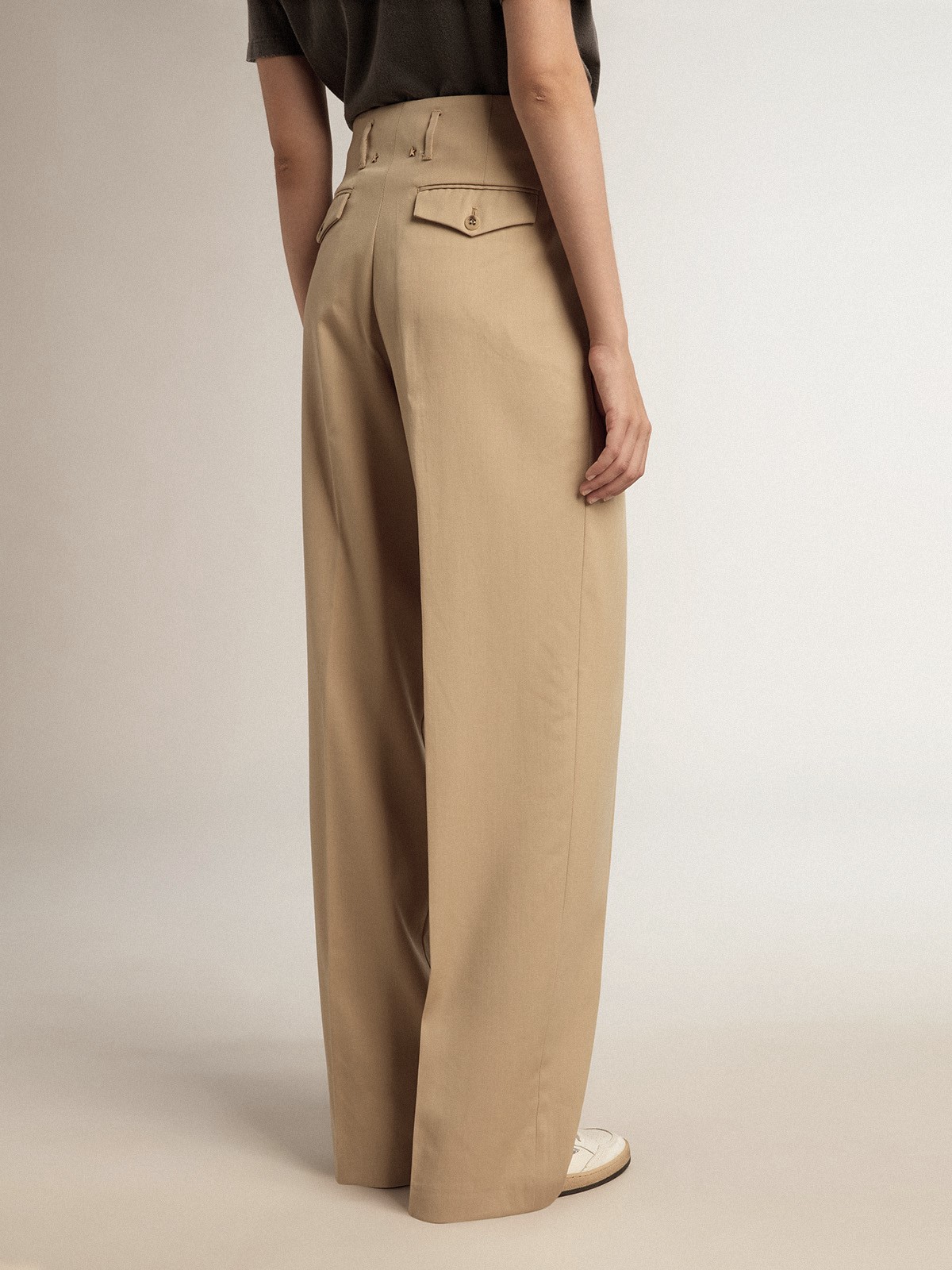 GOLDEN GOOSE Pant Flavia in Sand