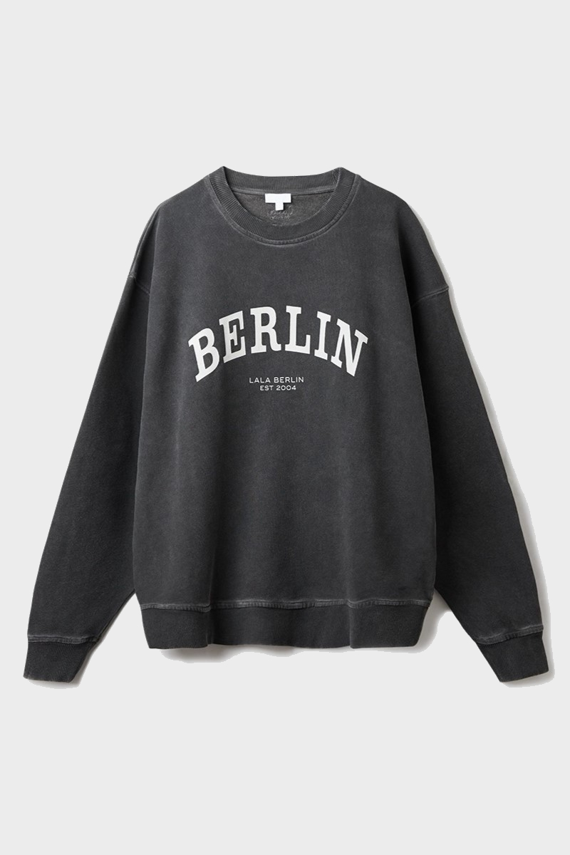 LALA BERLIN Sweatshirt in Washed Black XL