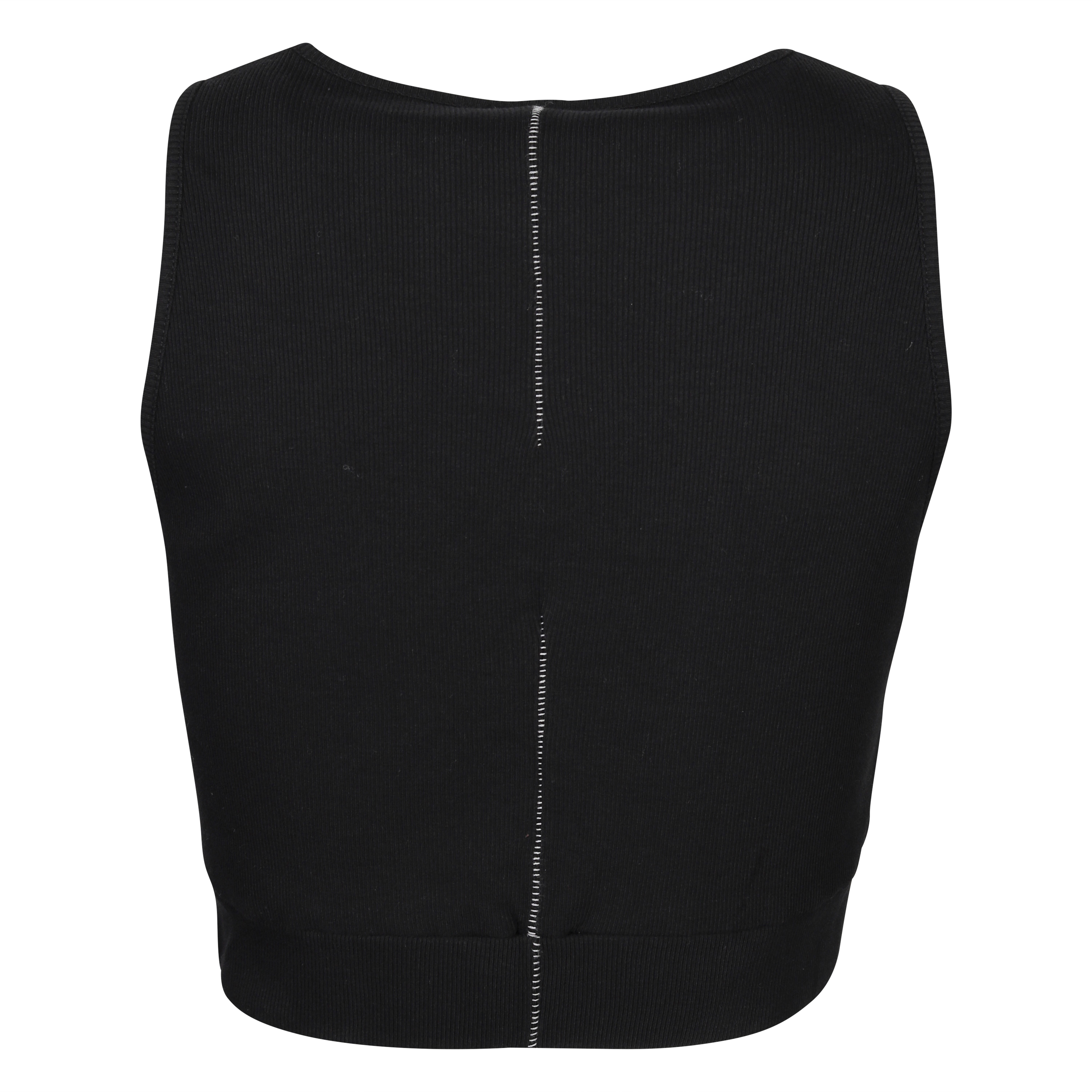 Thom Krom Cropped Rib Tank in Black S