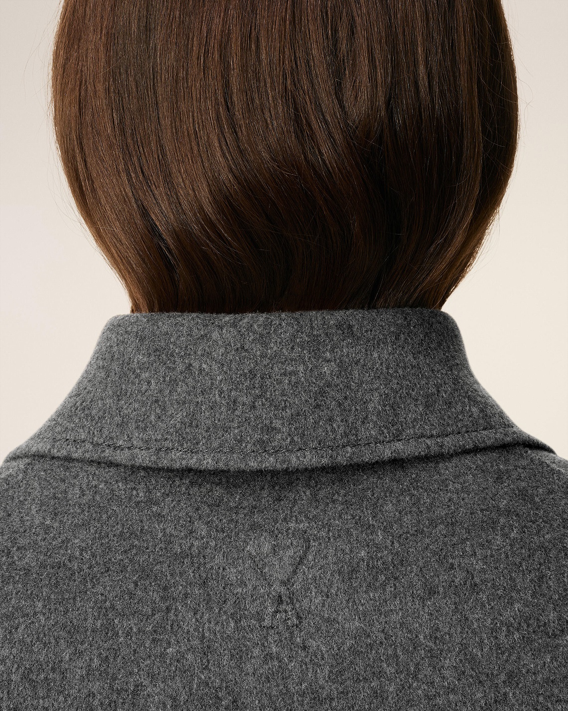 AMI PARIS de Coeur Boxy Fit Wool Jacket in Heather Grey