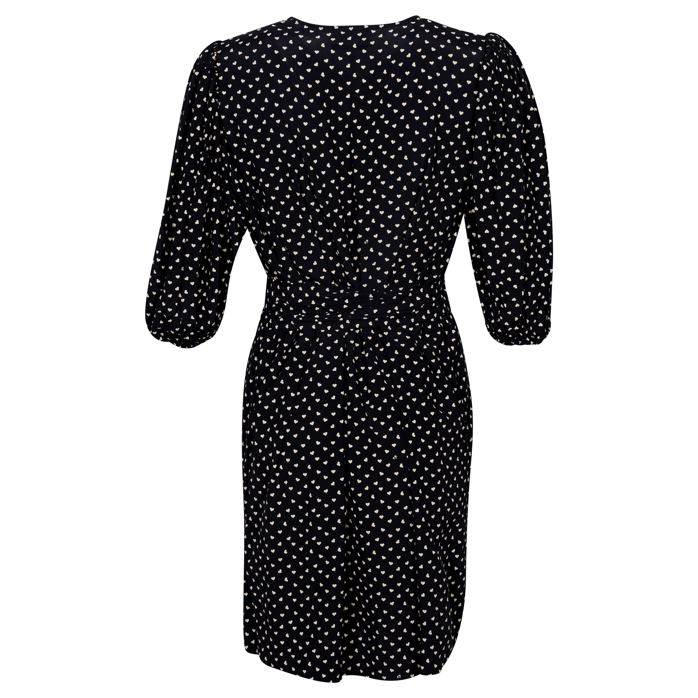 Ganni Viscose Mini Dress Blue Heartprint 40