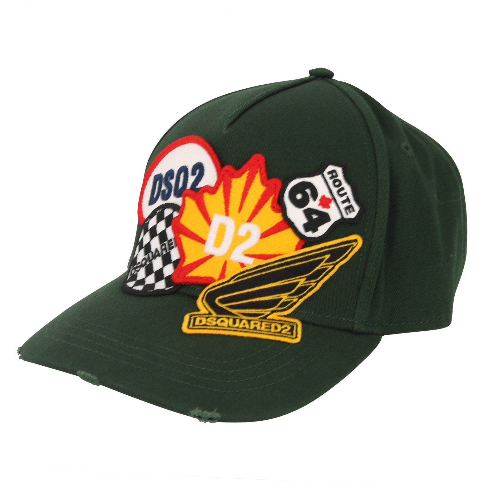 Dsquared Baseball Cap Dark Green Patched