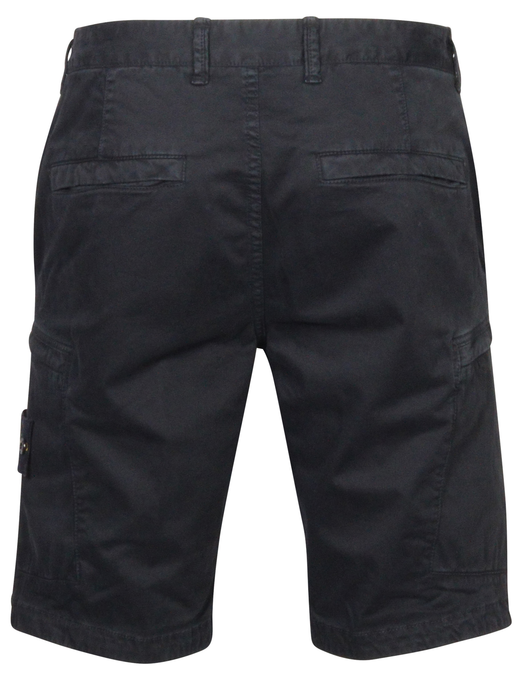 Stone Island Cotton Cargo Bermuda Washed Black 34