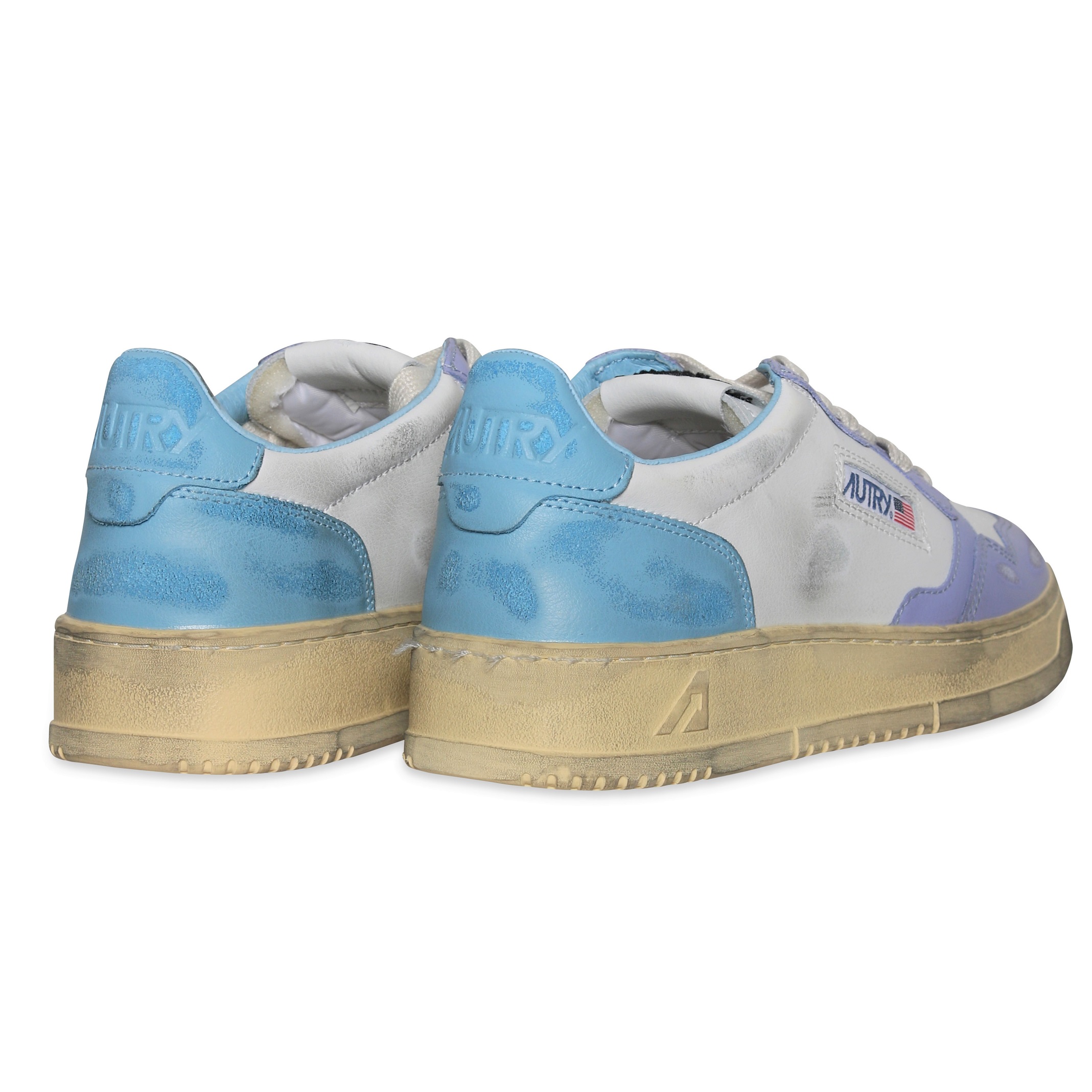 AUTRY ACTION SHOES Super Vintage Low Sneaker White/Lavender/Azur
