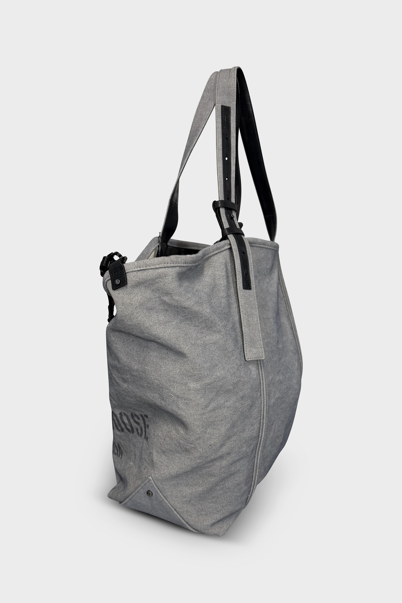 GOLDEN GOOSE Cotton Canvas Shopper in Grey