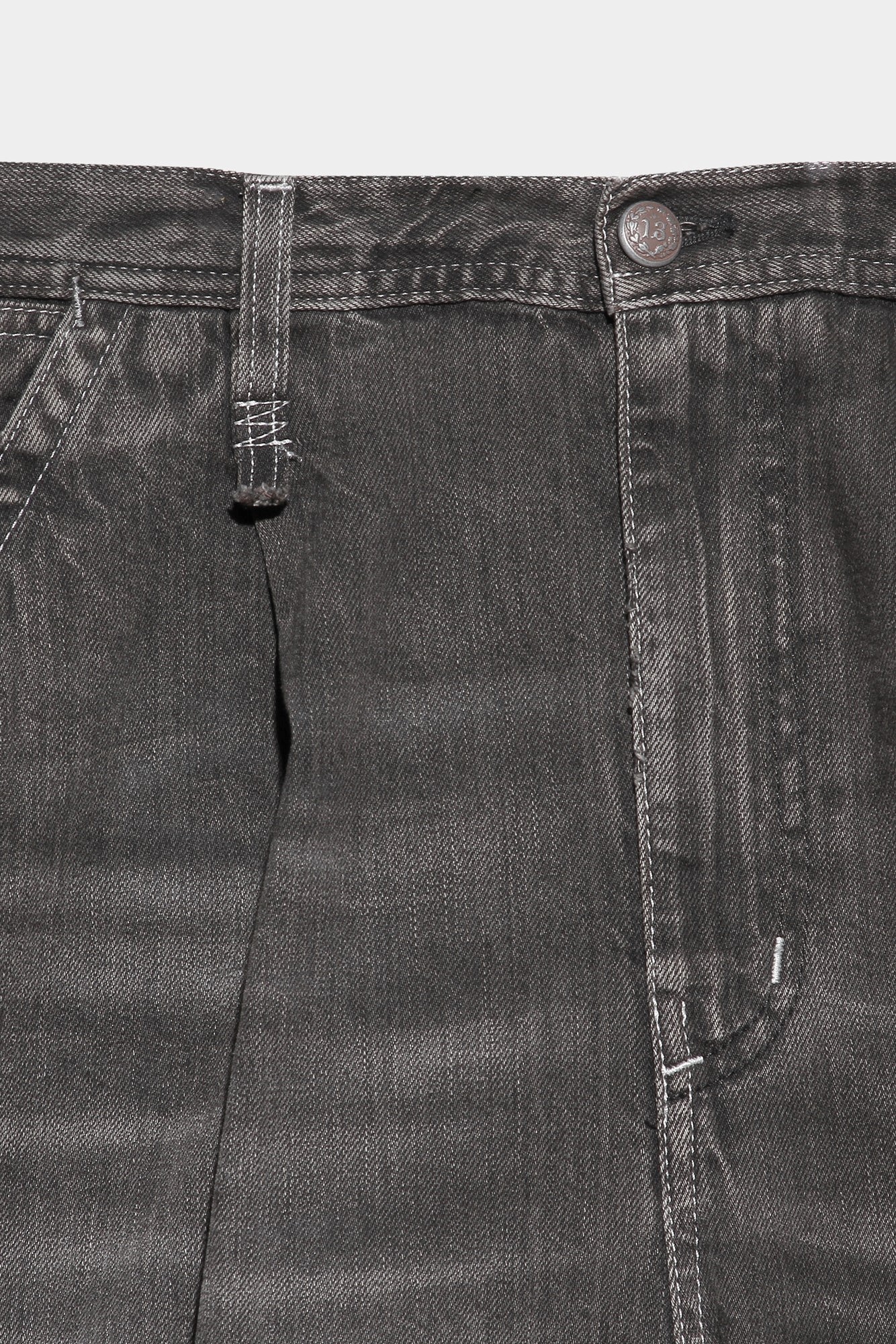 R13 Wideleg Crop in Ellery Black 29