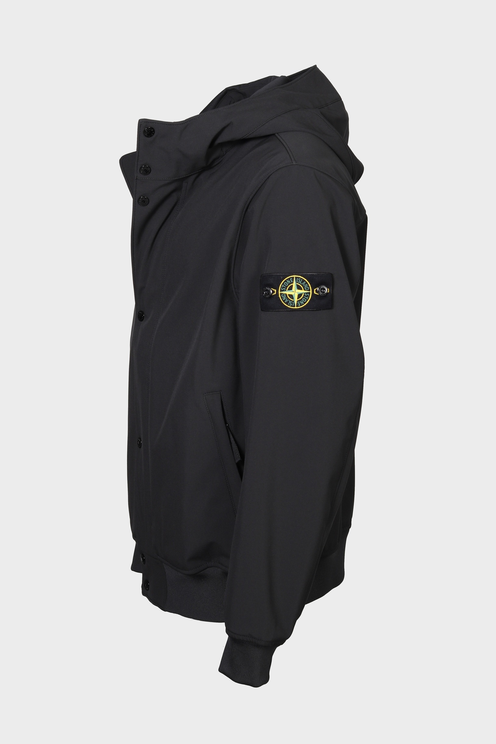 STONE ISLAND Light Soft Shell-R e.dye® Technology Jacket in Black