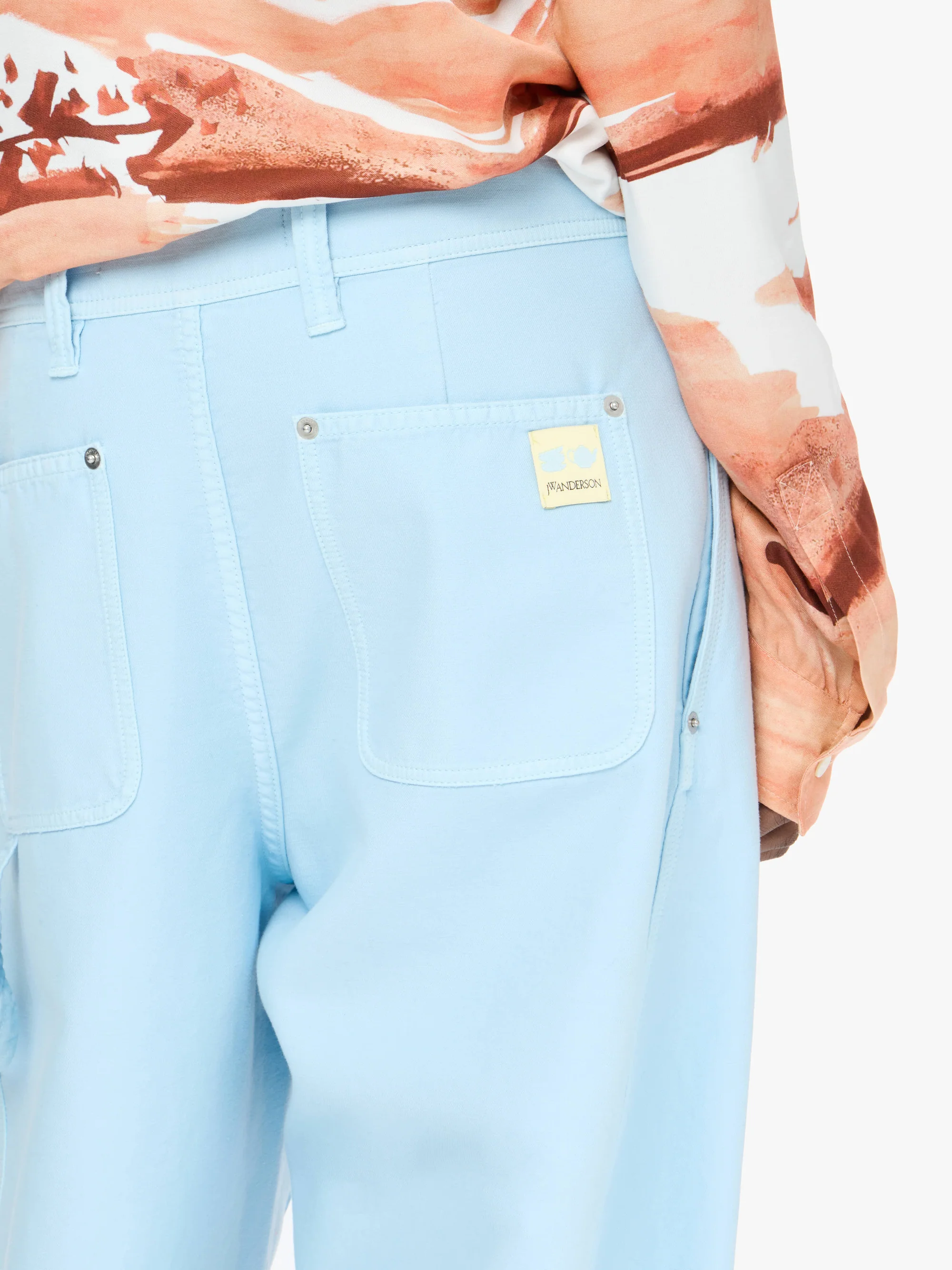 JW ANDERSON Twisted Seam Pant in Pale Blue