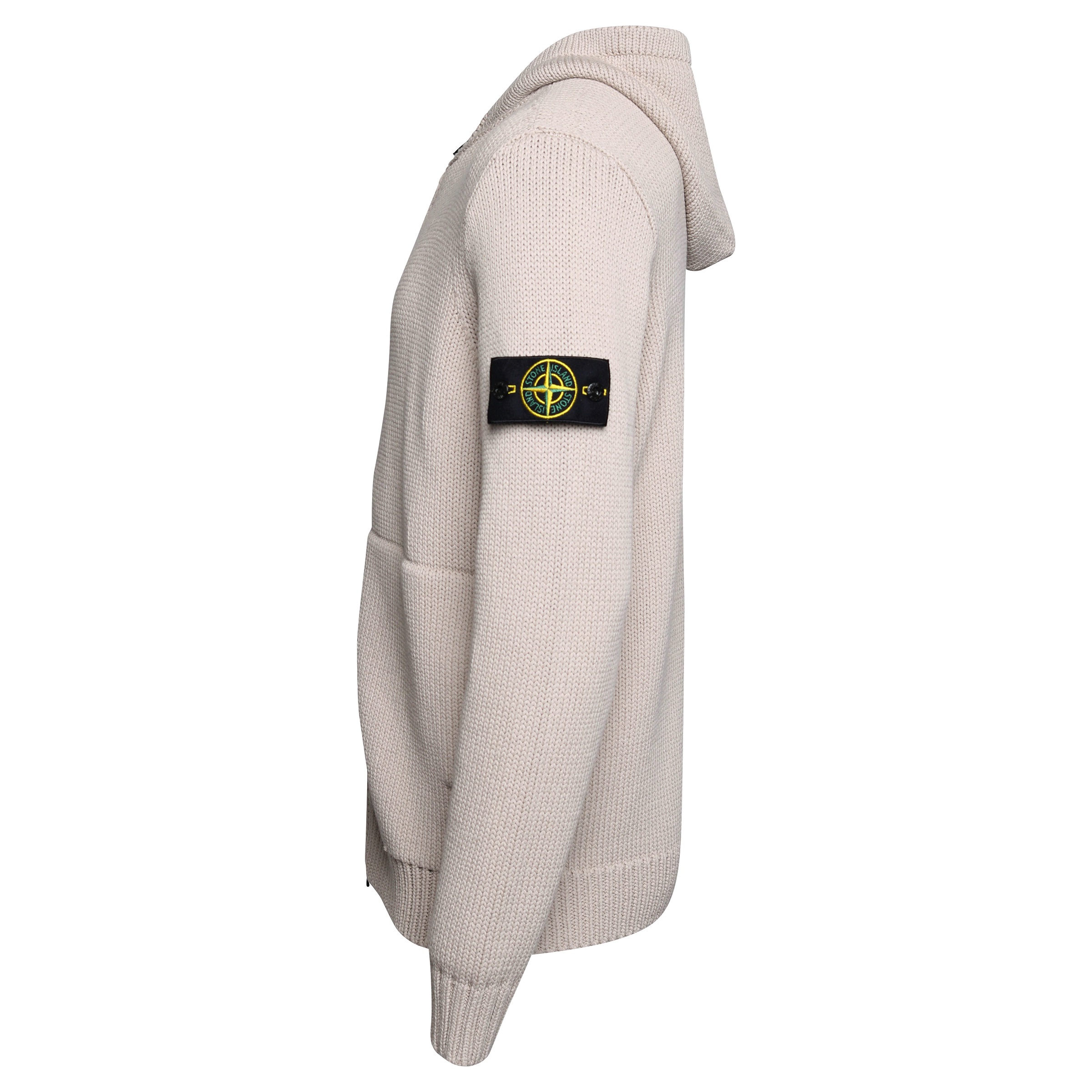 Stone Island Cotton Heavy Knit Jacket in Dave Grey L
