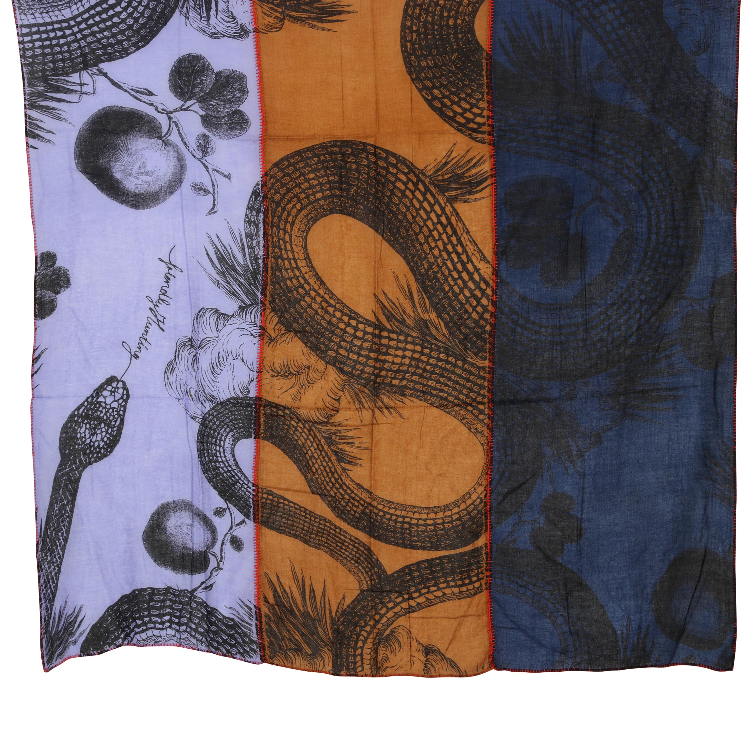 Friendly Hunting Cahmere Patch Scarf Multicolour