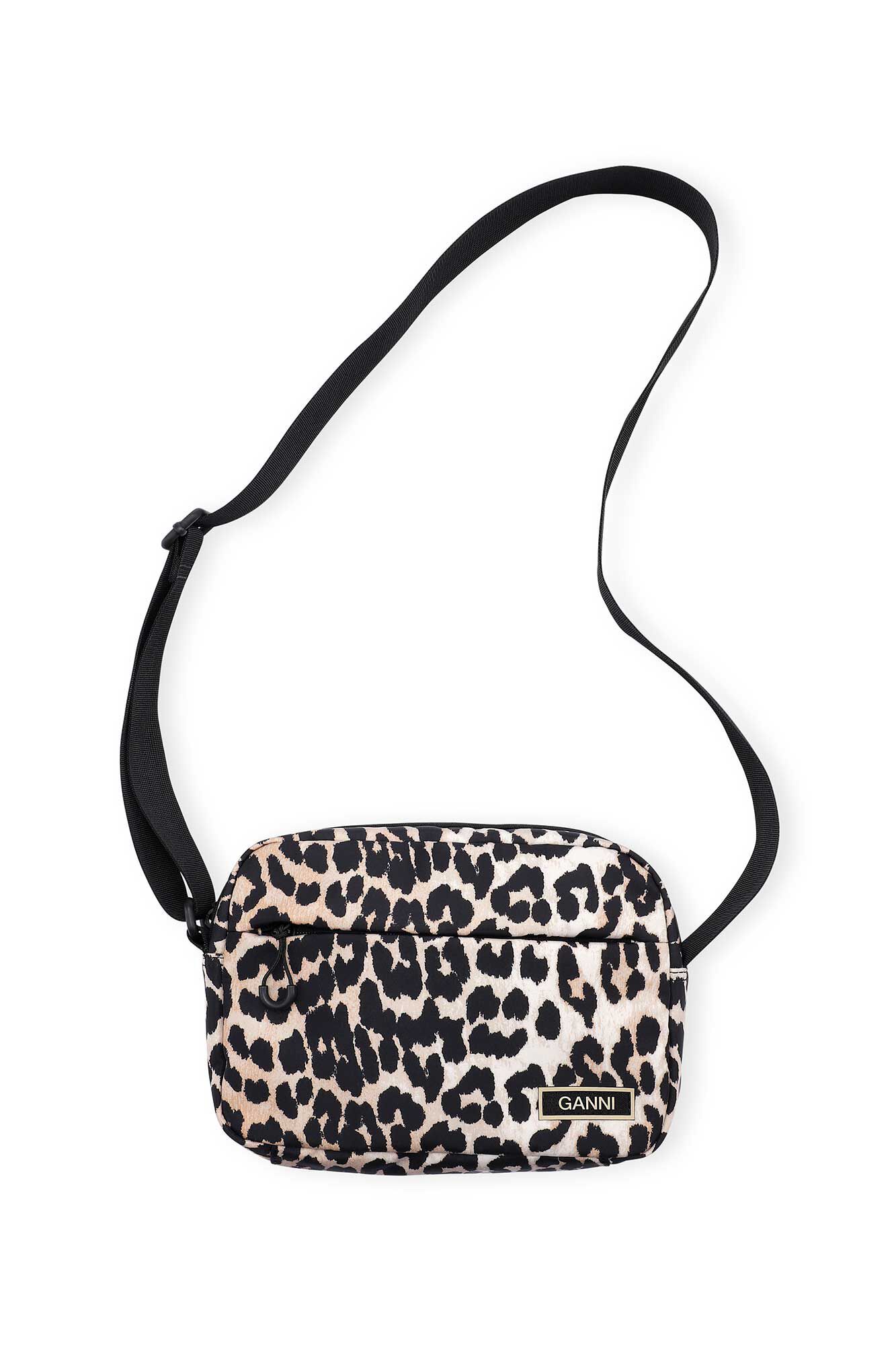 GANNI Recycled Tech Festival Bag in Leopard