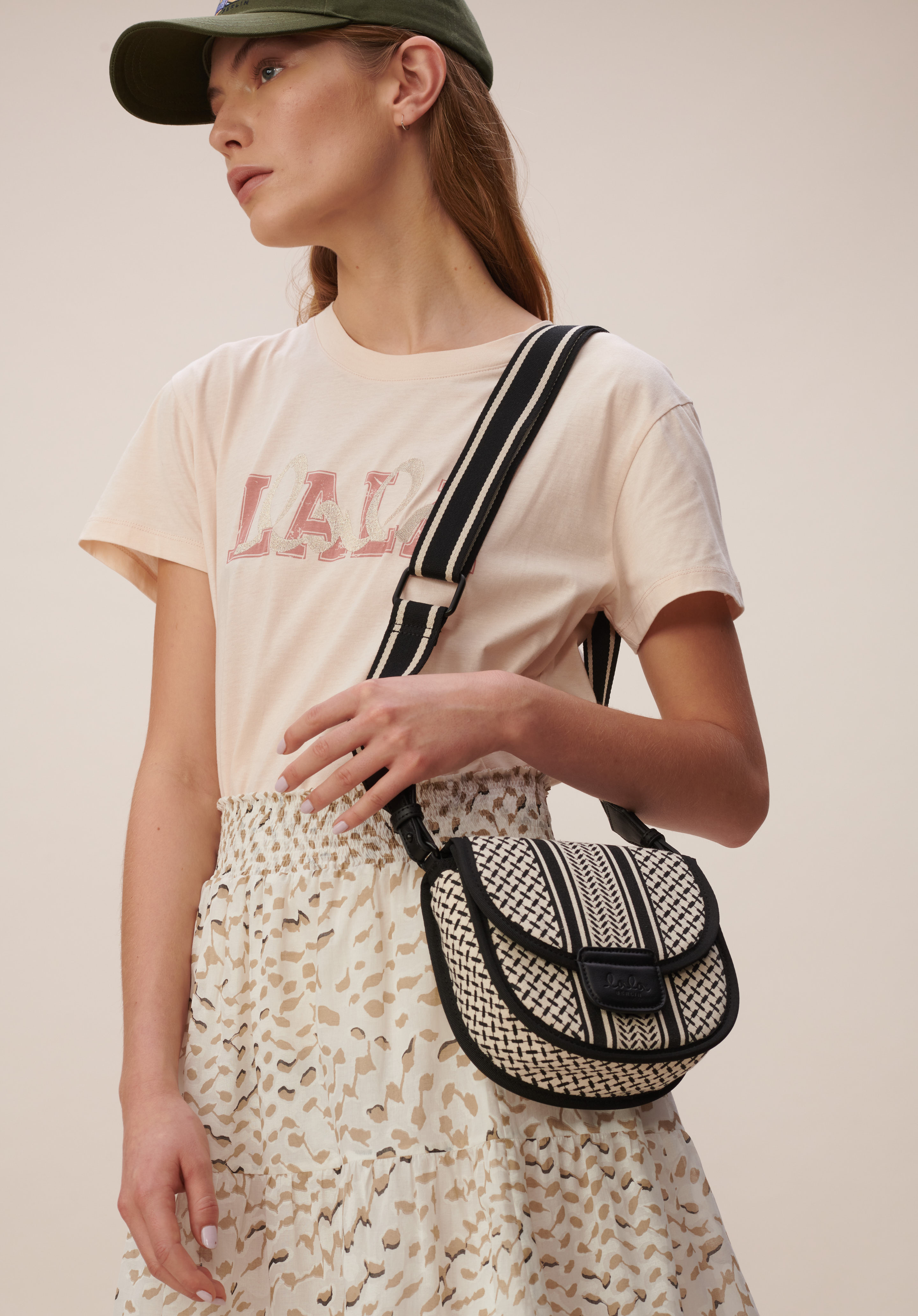 Lala Berlin Candy 2.0 Crossbody Bag in Heritage Black/White