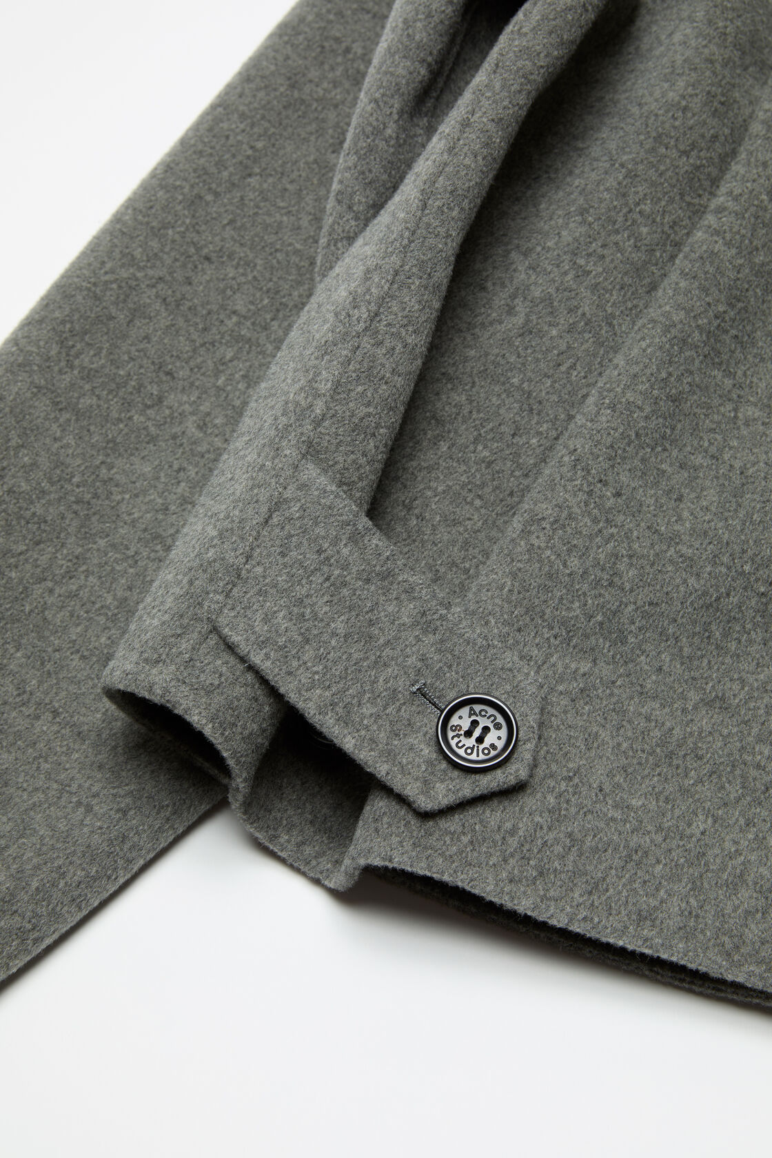 ACNE STUDIOS Boxy Fit Wool Jacket in Vintage Grey Melange