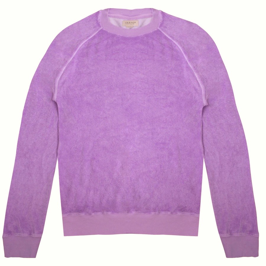 Jasper Los Angeles Terry Crewneck Sweatshirt Sunset in Lavender S