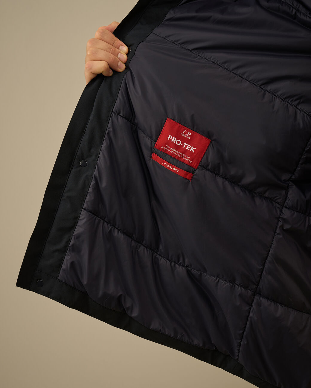 C.P. COMPANY Pro Tek Long Jacket in Total Eclipse