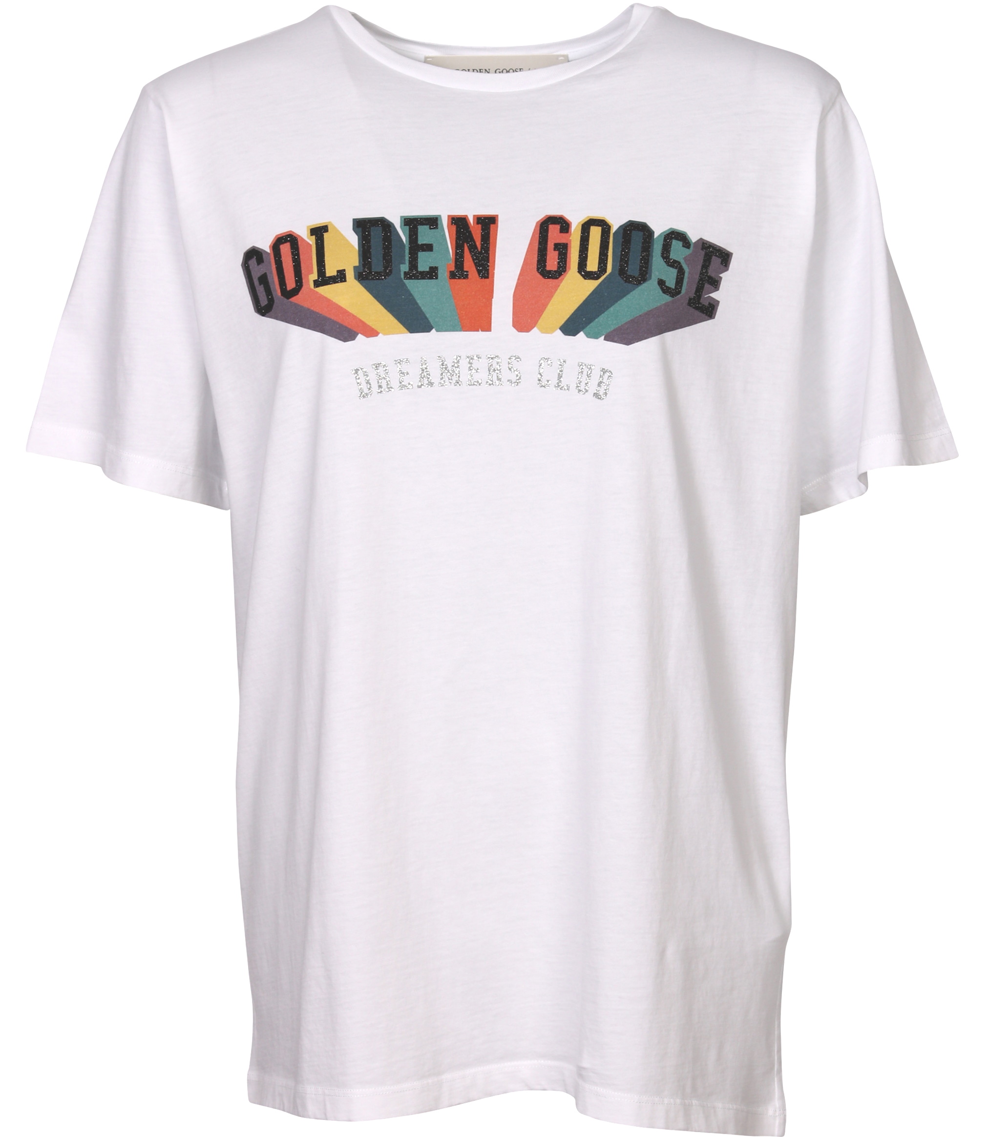 Golden Goose T-Shirt Aira Boyfriend Golden Rainbow