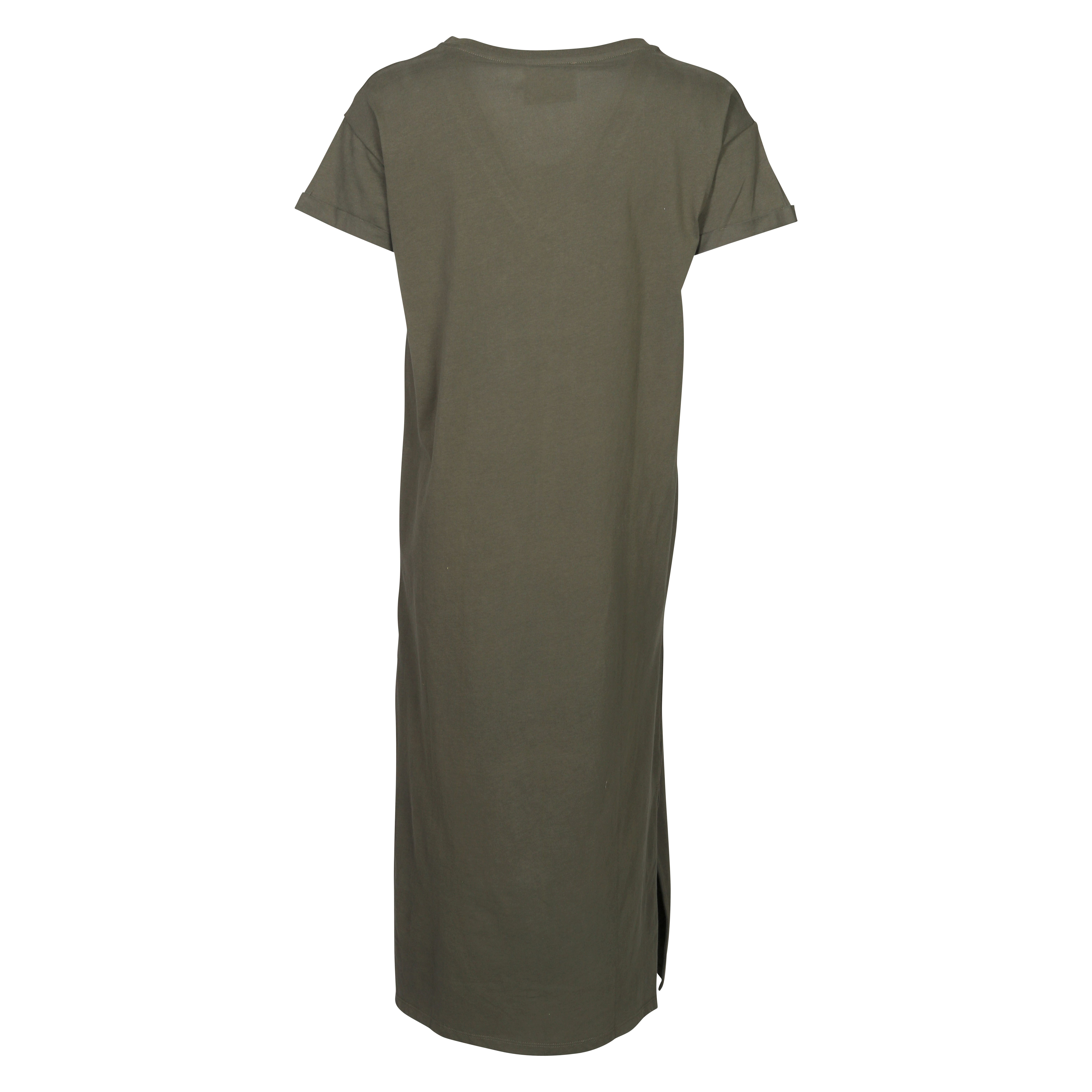 Absolut Cashmere V-Neck Jersey Dress Lorene in Kaki