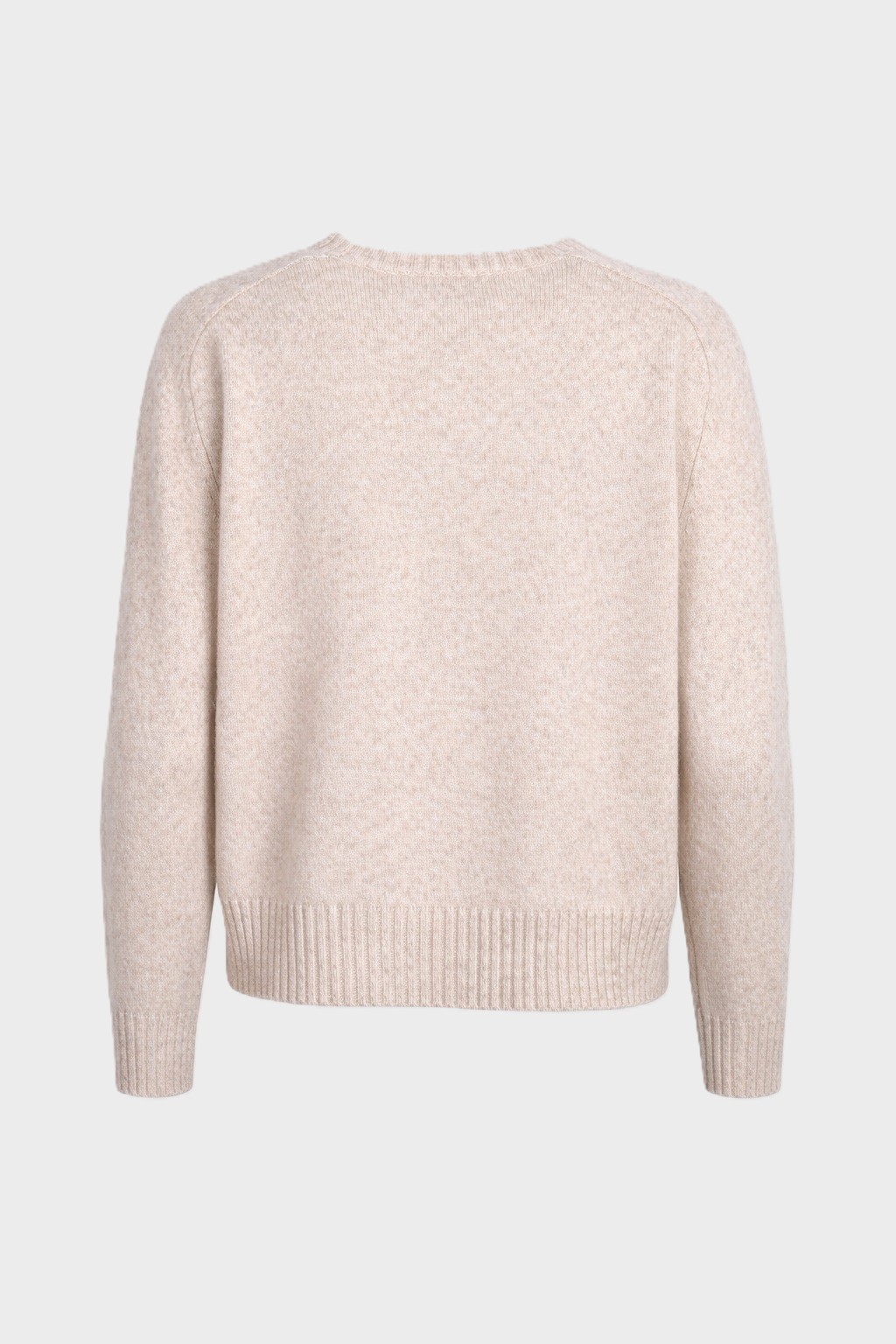 FLONA Cashmere Boxy Fit Sweater in Light Beige Melange