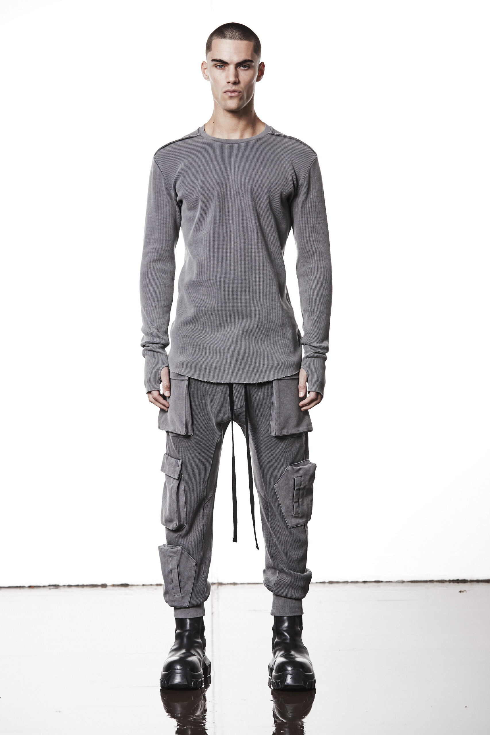 THOM KROM Longsleeve in Used Grey THOM KROM Longsleeve in Used Grey
