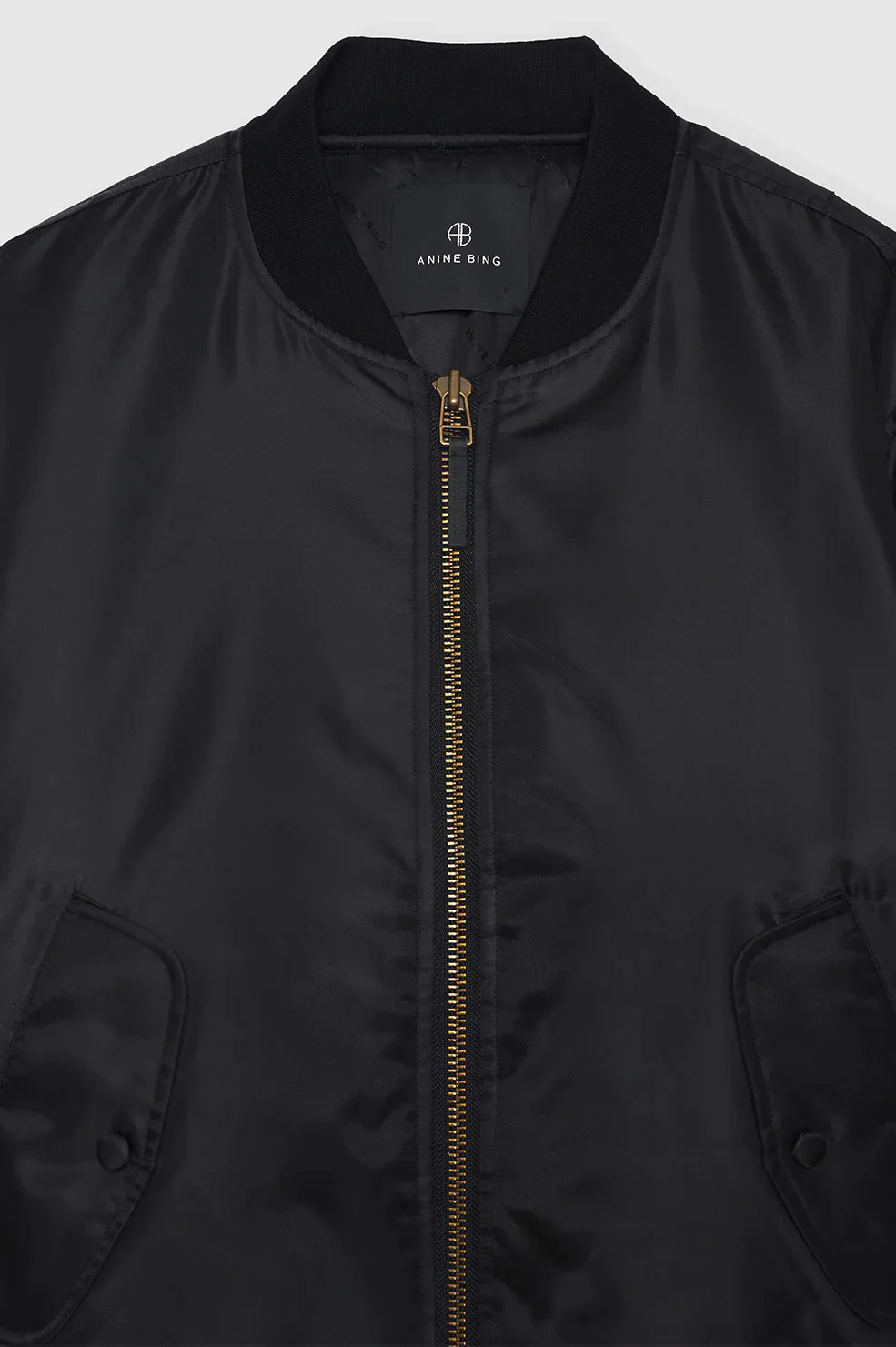 ANINE BING Leon Bomber Jacket in Black L
