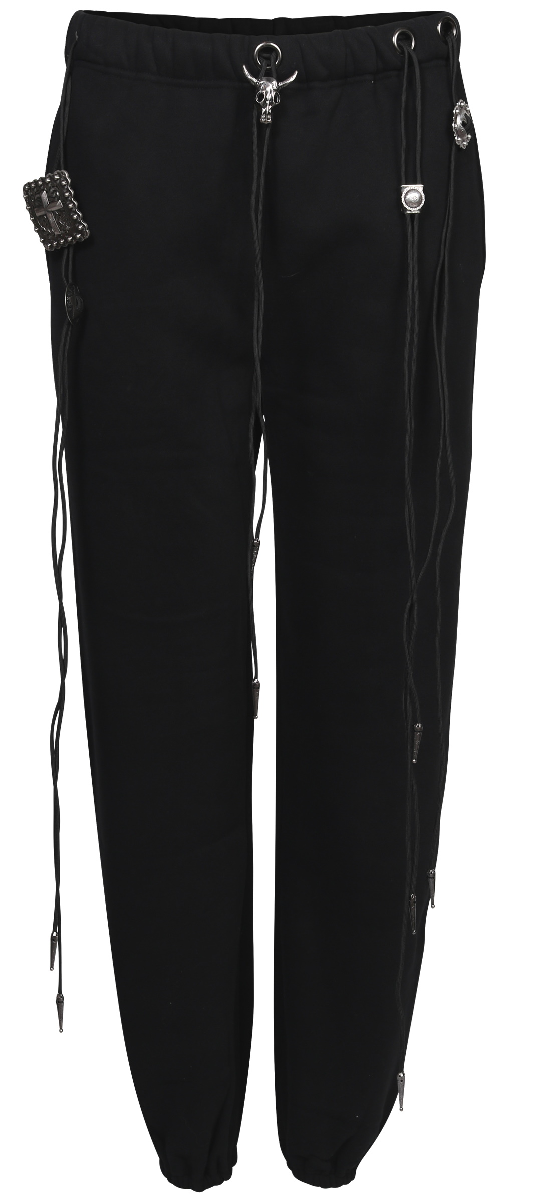 R13 Sweat Pant Black With Silver Metal Details